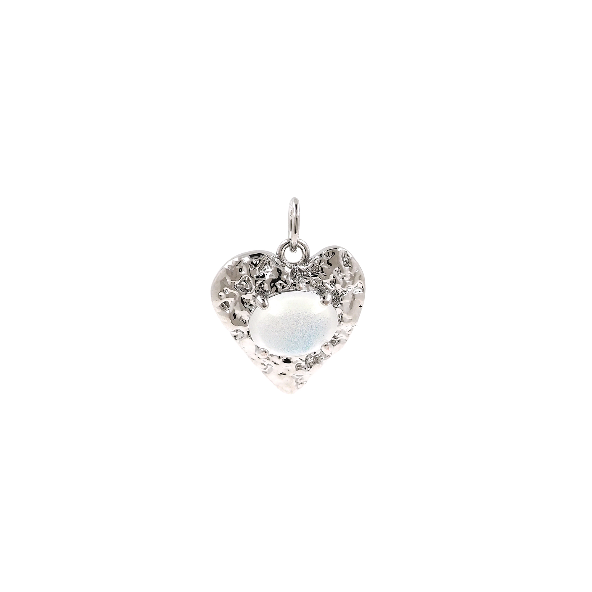 18K Gold Filled Heart Pendant,Irregular Heart Charm Earrings Necklace for DIY Jewelry Making Supply