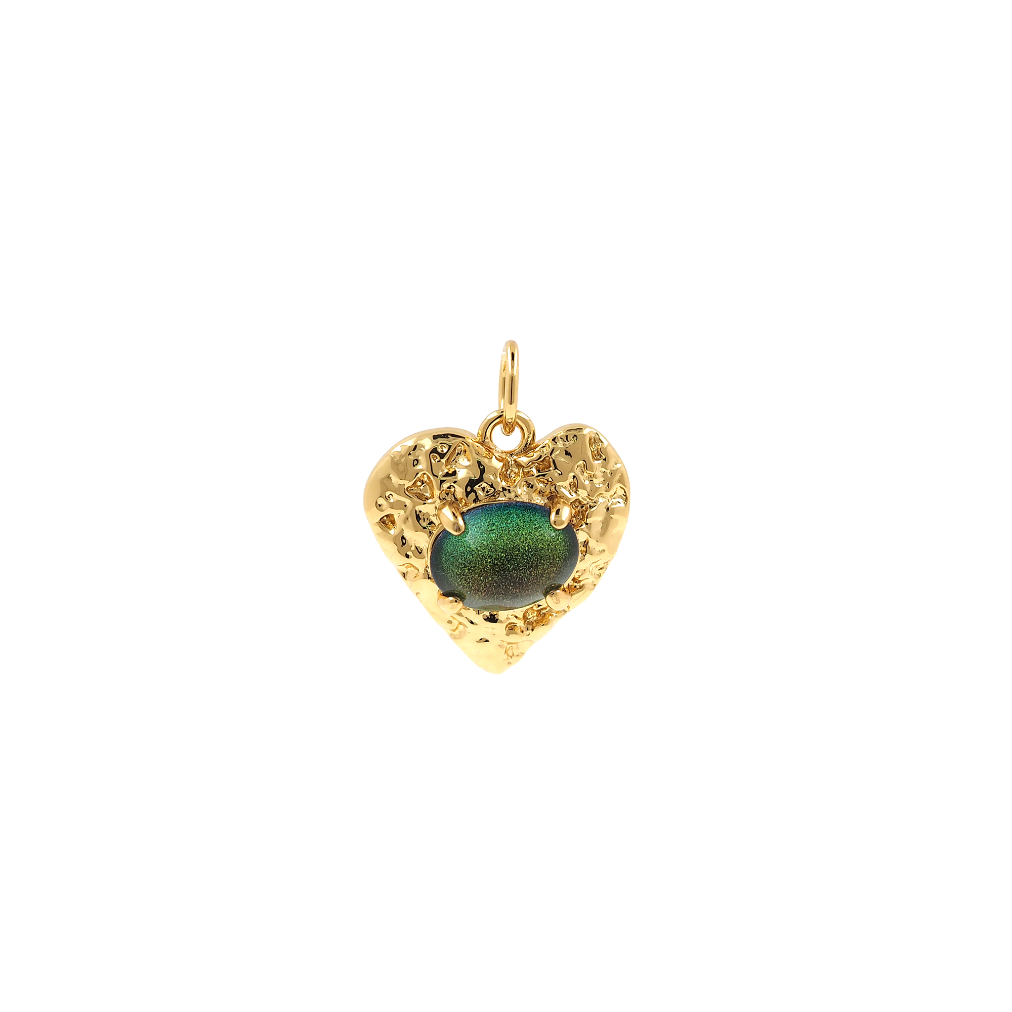 18K Gold Filled Heart Pendant,Irregular Heart Charm Earrings Necklace for DIY Jewelry Making Supply