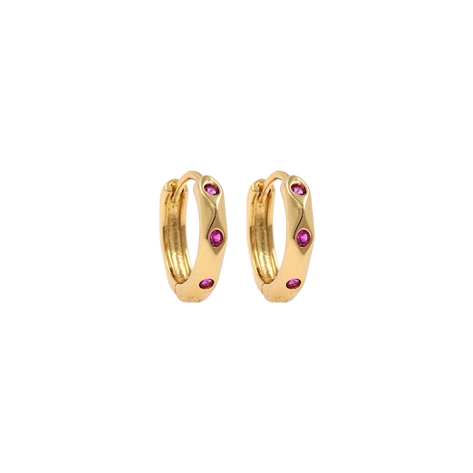 18K Gold Filled CZ Hoop Earrings,Dainty Zirconia Earrings,Gold Hoops,Dainty CZ Hoops Huggie