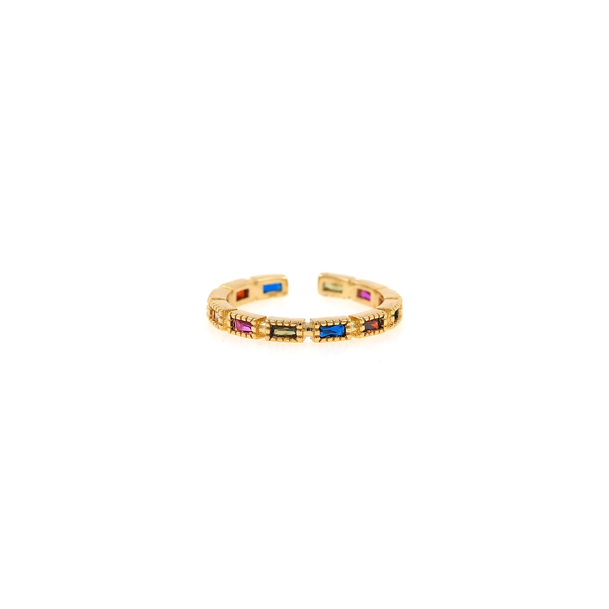 18K Gold Filled Minimalist Rings,Gold CZ Ring,Adjustable Ring,Dainty Zirconia Ring,Open Ring