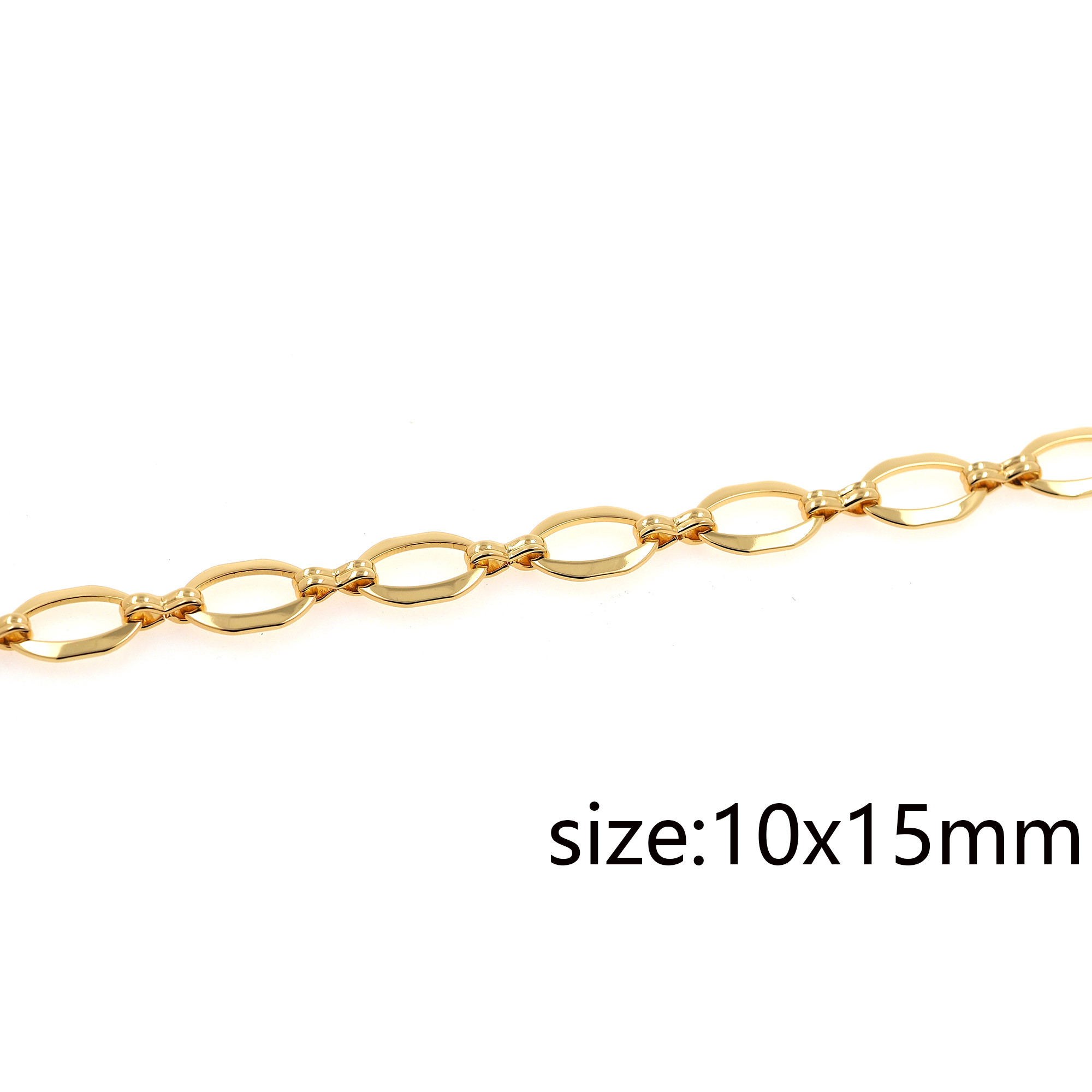 18K Gold Filled Cable Chain Necklace,Dainty Link Chain,Gold Paper Clip Chain Necklace for Women DIY Jewelry Making Supply