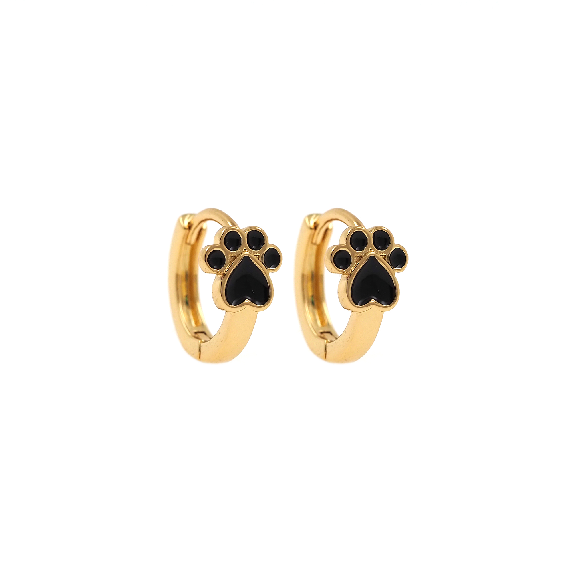 18K Gold Filled Paw Hoops,Colorful Enamel Earrings,Paw Enamel Earrings,Gold Hoop Earrings,Huggie Earrings