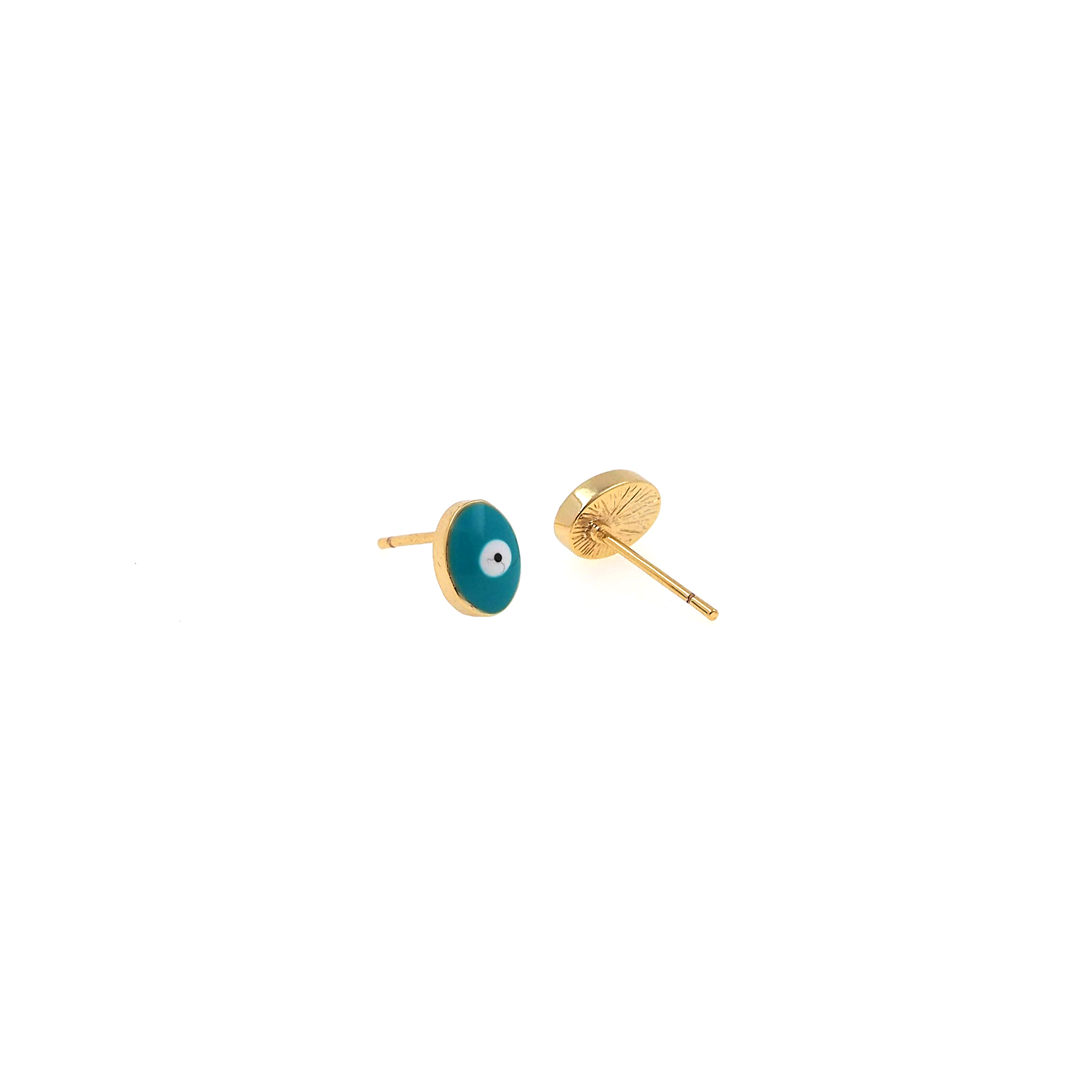 18K Gold Filled Evil Eye Stud Earrings,Colorful Enamel Stud,Evil Eye Enamel Earrings,Minimalist Earring