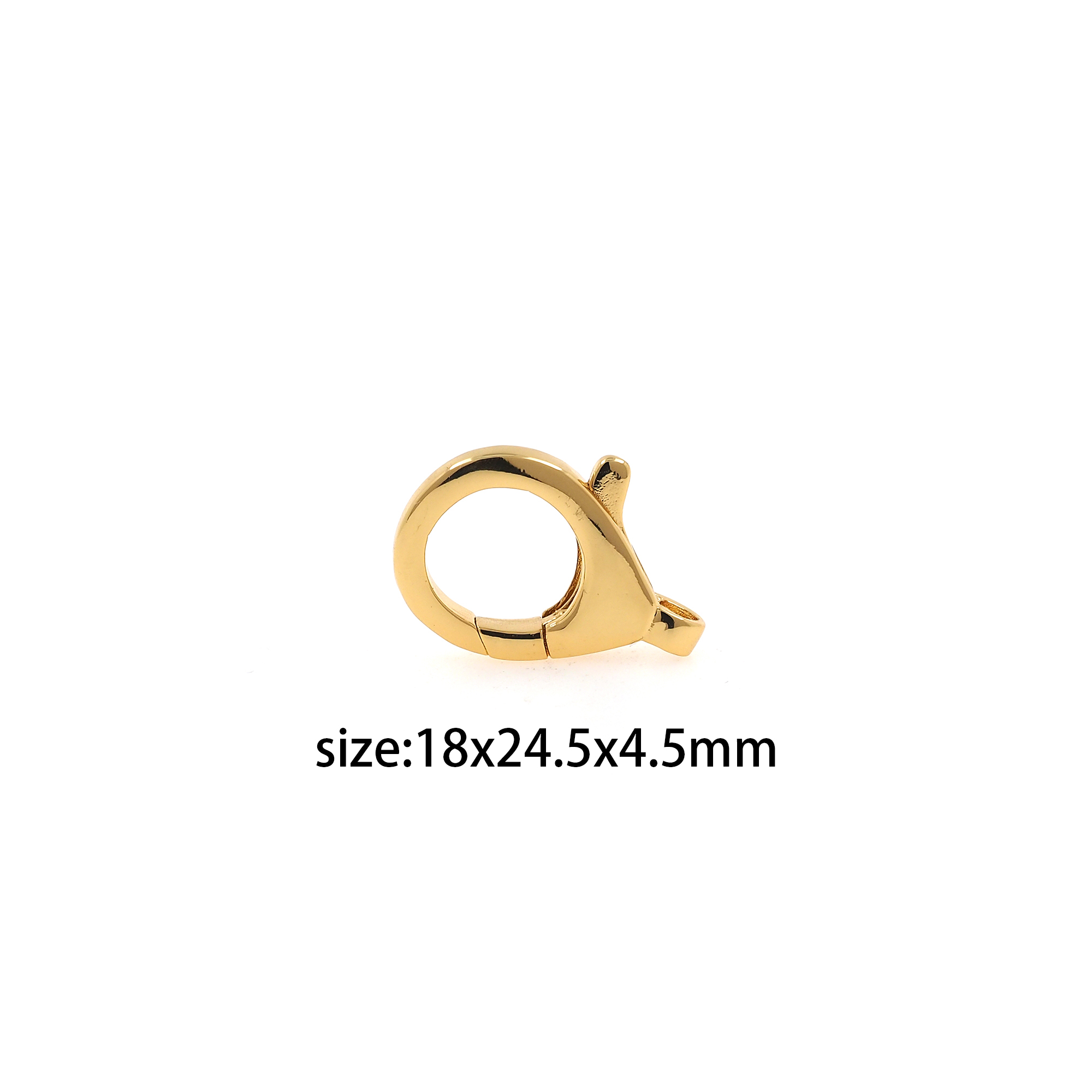 18K Gold Filled Oval Lobster Clasp,Claw Clasp Lock,Spring Buckle for DIY Jewelry Necklace Bracelet