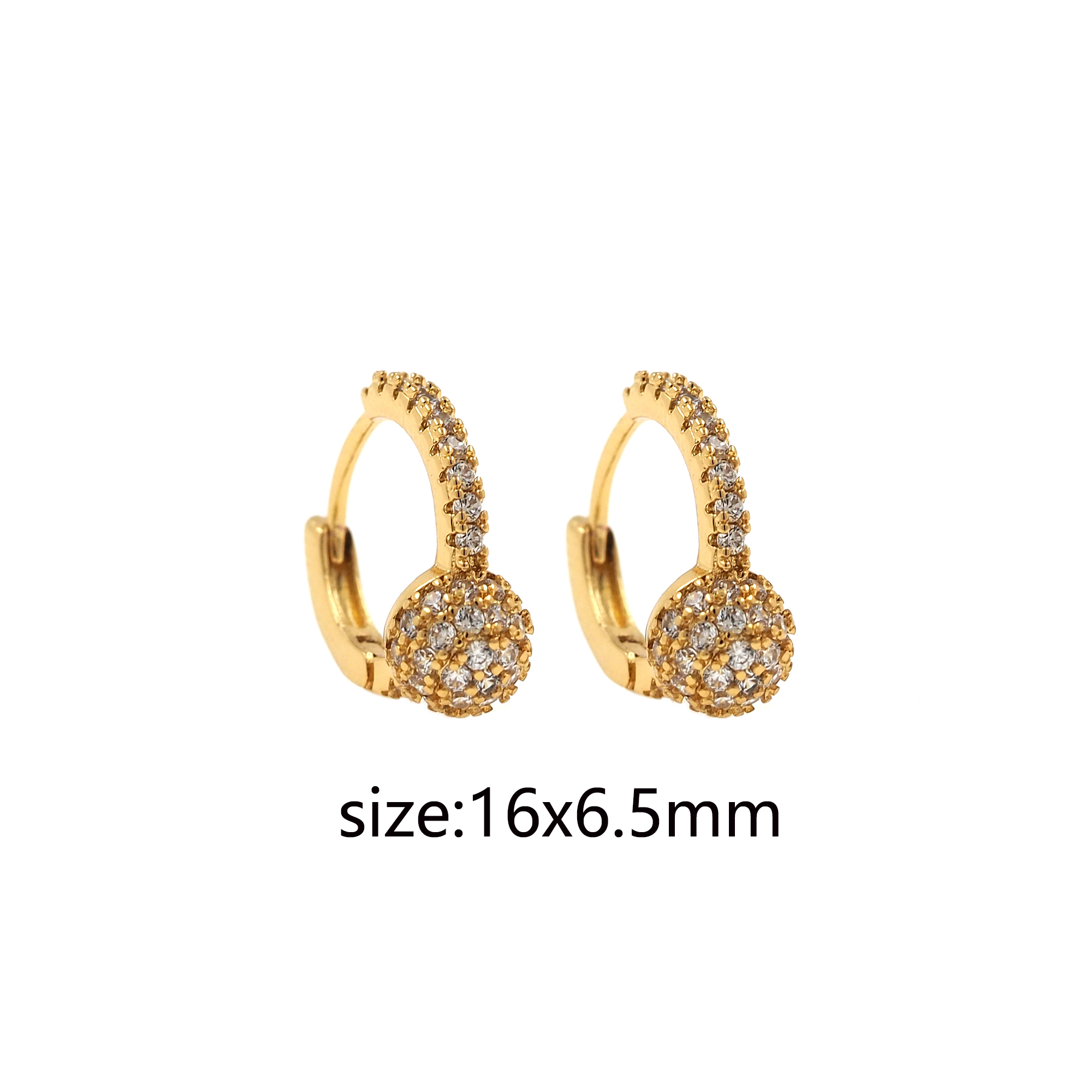 18K Gold Filled Round Hoop Earrings,Dainty Zirconia Earrings,Gold Hoops,Dainty CZ Hoops Huggie