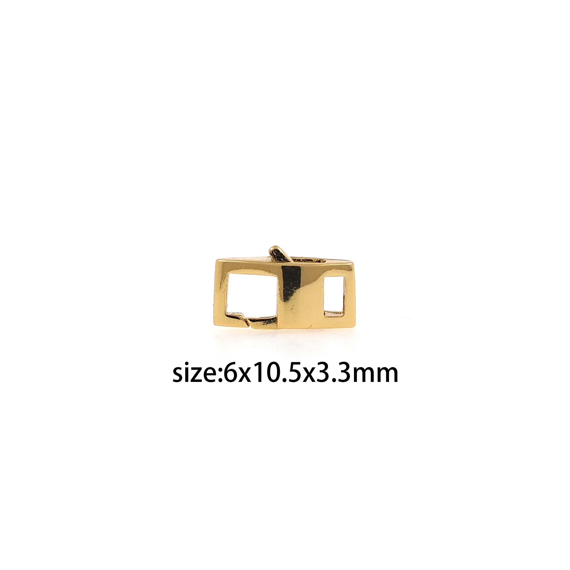 18K Gold Filled Rectangle Lobster Clasp,Lobster Clasp Lock,Spring Buckle for DIY Jewelry Necklace Bracelet