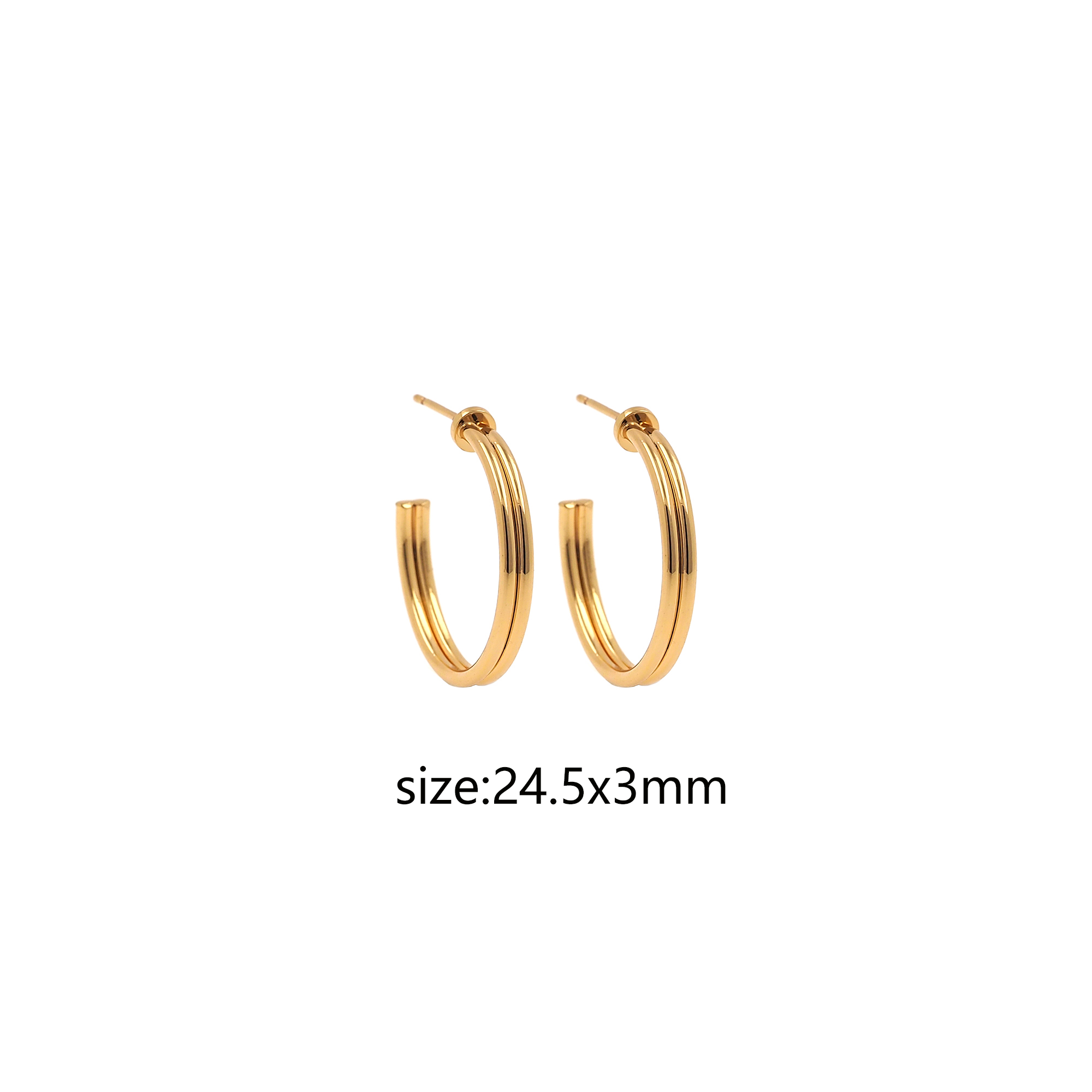 18K Gold Filled Double Earrings,Double Hoops,Dainty Double Hoops,Minimalist Earrings,Gold Hoops