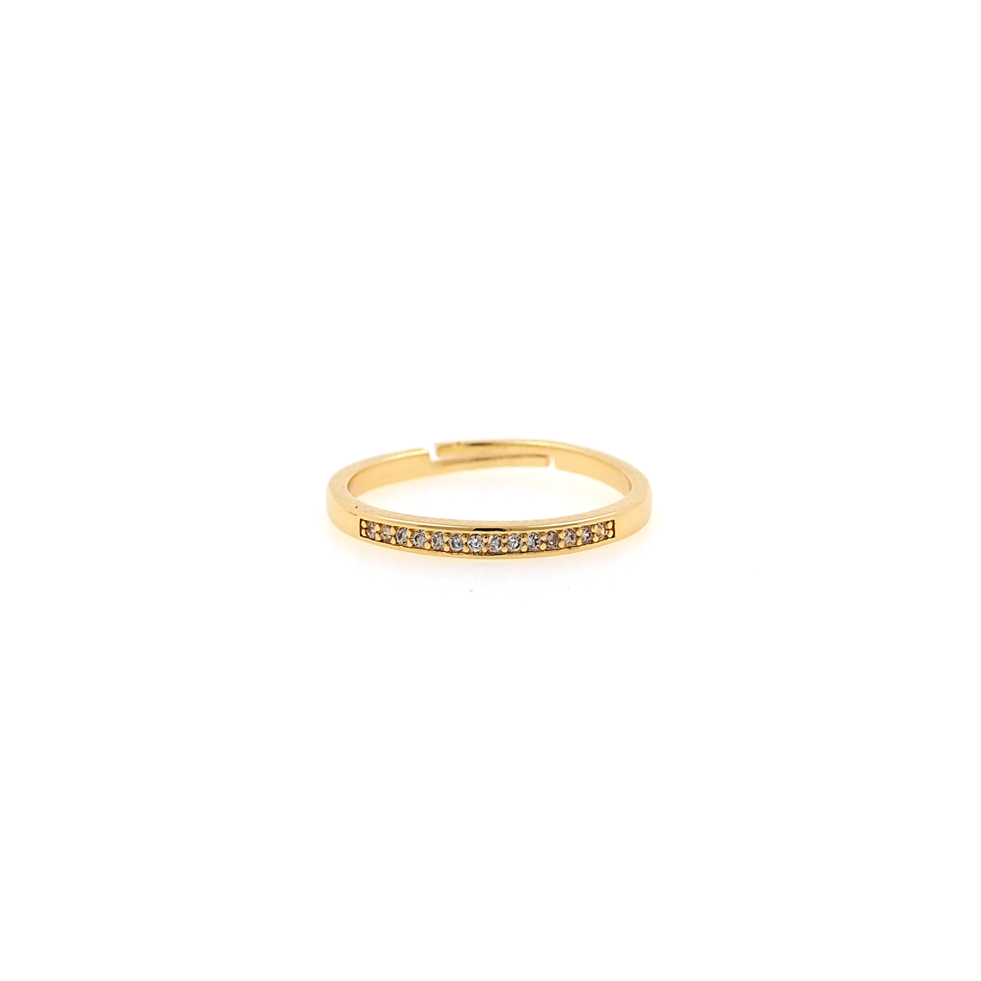 18K Gold Filled Thin Ring,Minimalist Rings,Gold CZ Ring,Adjustable Ring,Dainty Zirconia Ring,Open Ring