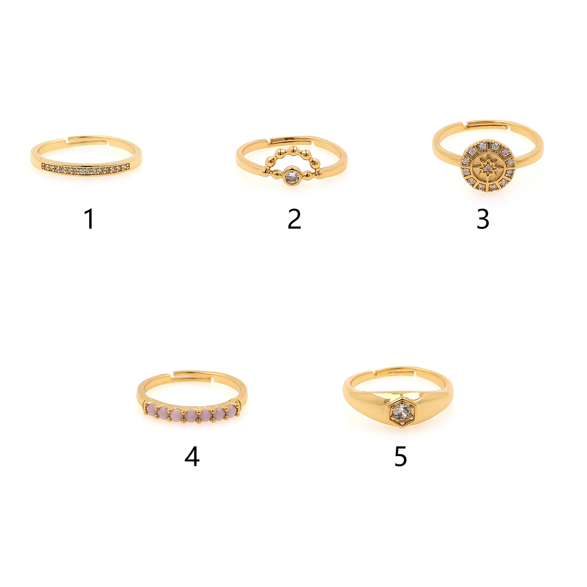 18K Gold Filled Thin Ring,Minimalist Rings,Gold CZ Ring,Adjustable Ring,Dainty Zirconia Ring,Open Ring