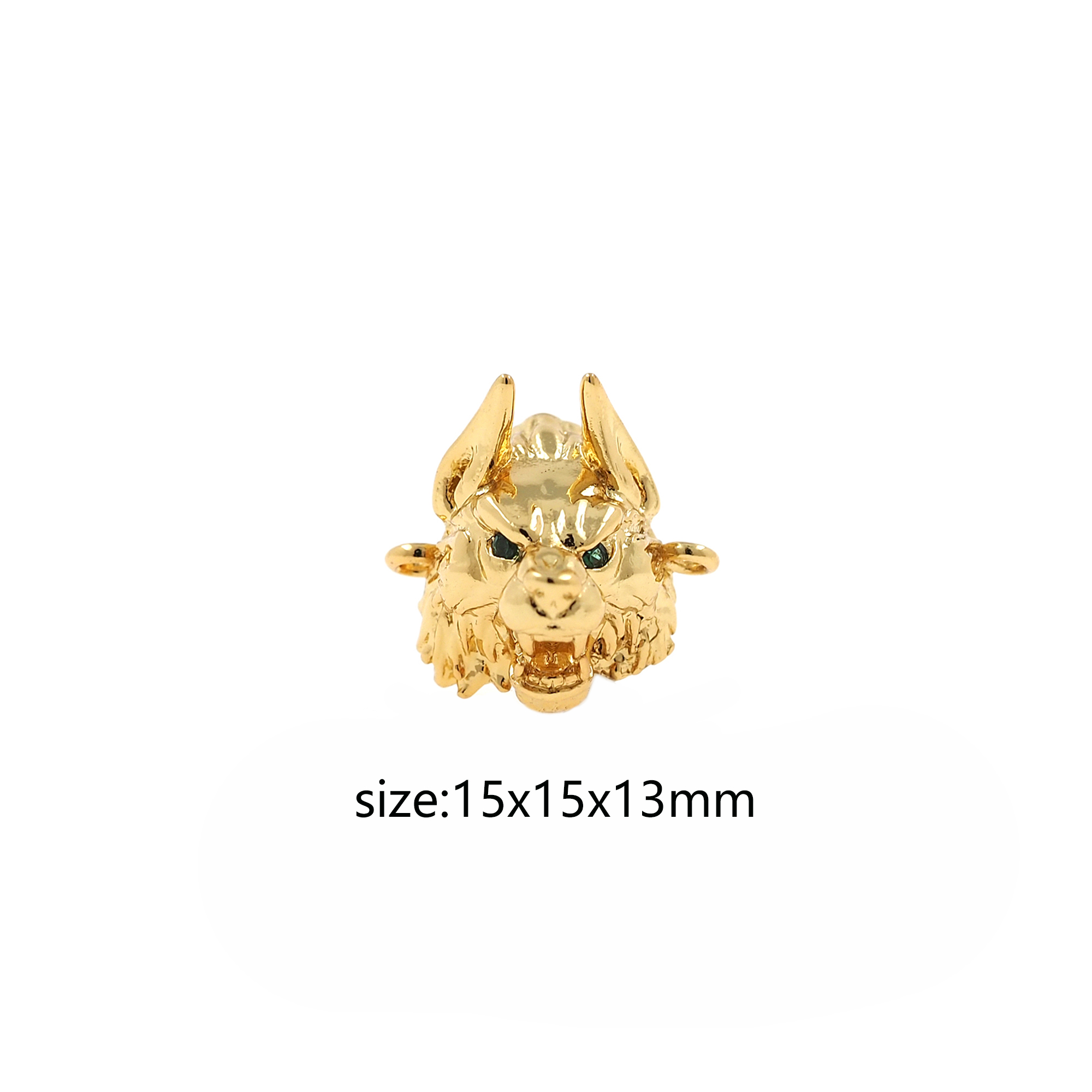 18K Gold Filled Tiger Connector,Animal Charm Necklace Bracelet for DIY Jewelry Making Supply