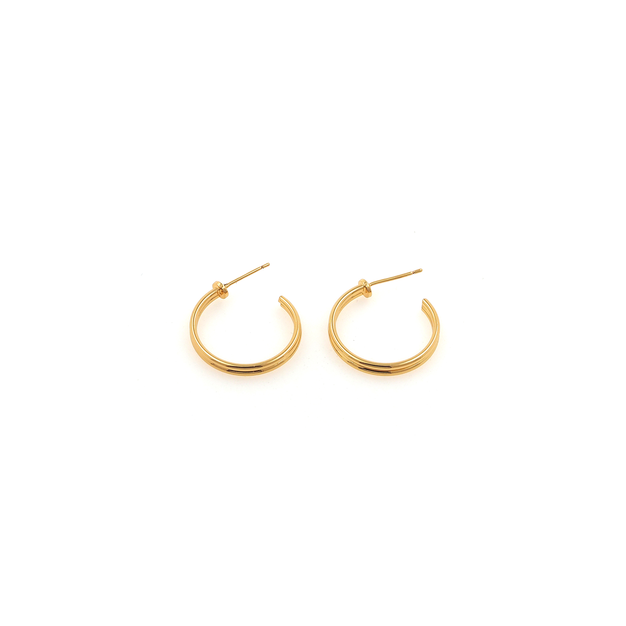 18K Gold Filled Double Earrings,Double Hoops,Dainty Double Hoops,Minimalist Earrings,Gold Hoops