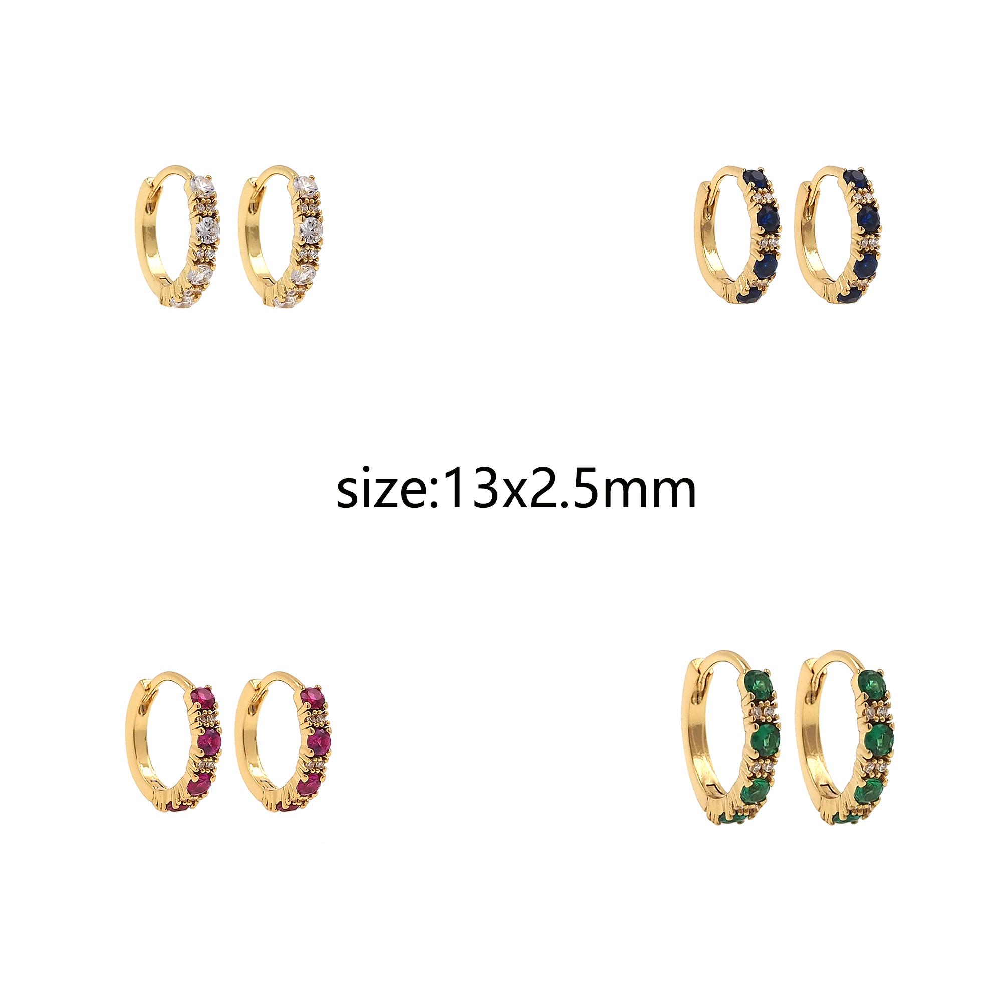 18K Gold Filled Minimalist Hoop Earrings,Dainty Zirconia Earrings,Gold Hoops,Dainty CZ Hoops Huggie