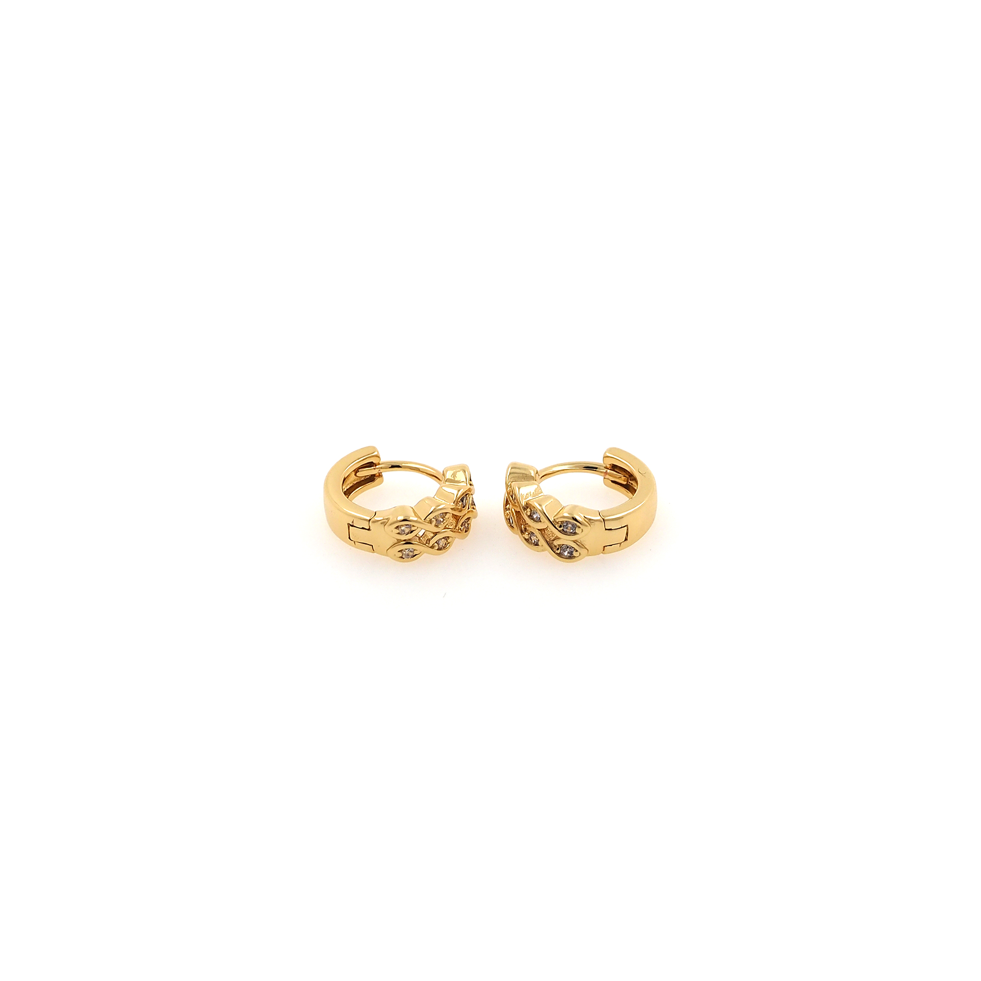 18K Gold Filled CZ Hoop Earrings,Dainty Zirconia Earrings,Gold Hoops,Dainty CZ Hoops Huggie