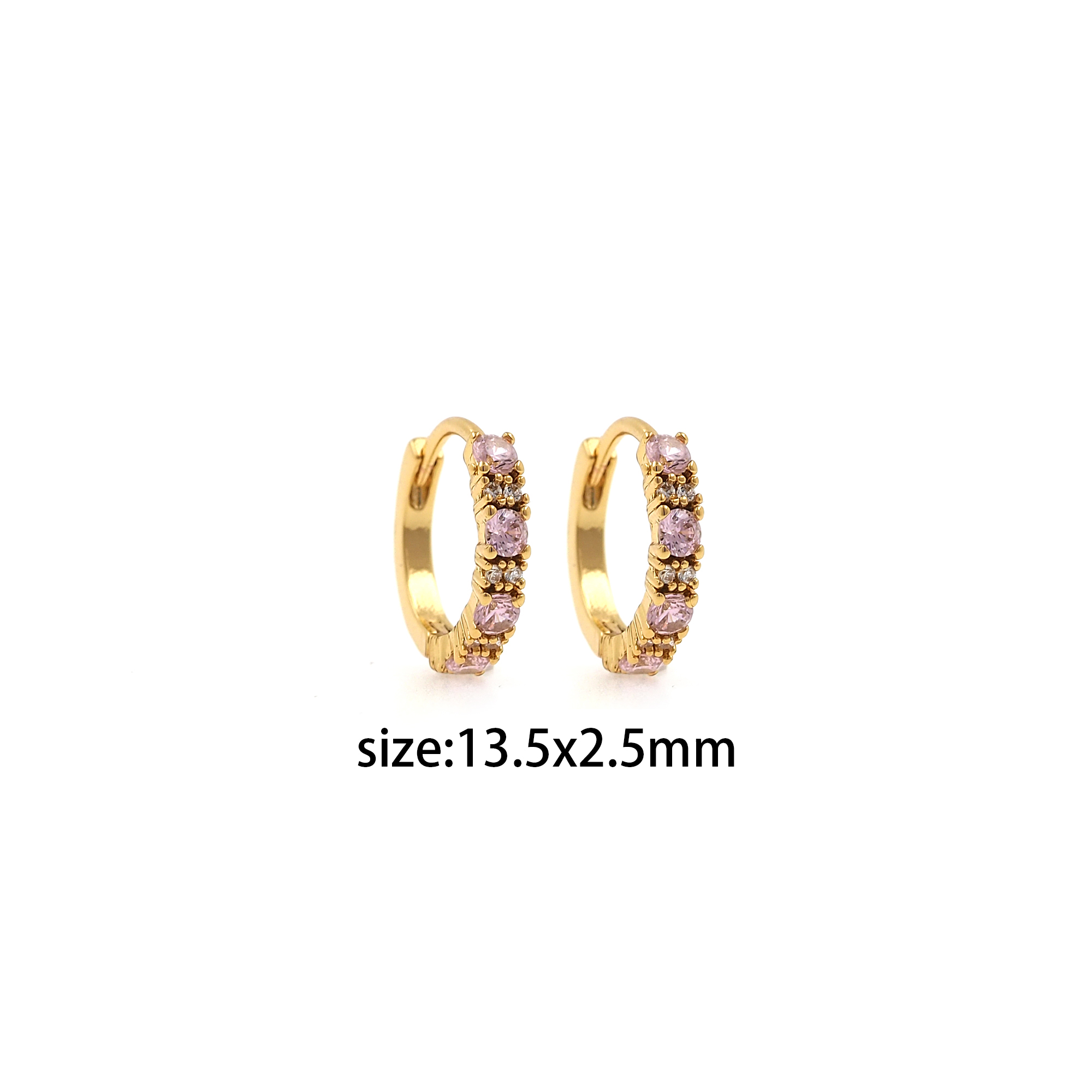 18K Gold Filled Minimalist Hoop Earrings,Dainty Zirconia Earrings,Gold Hoops,Dainty CZ Hoops Huggie