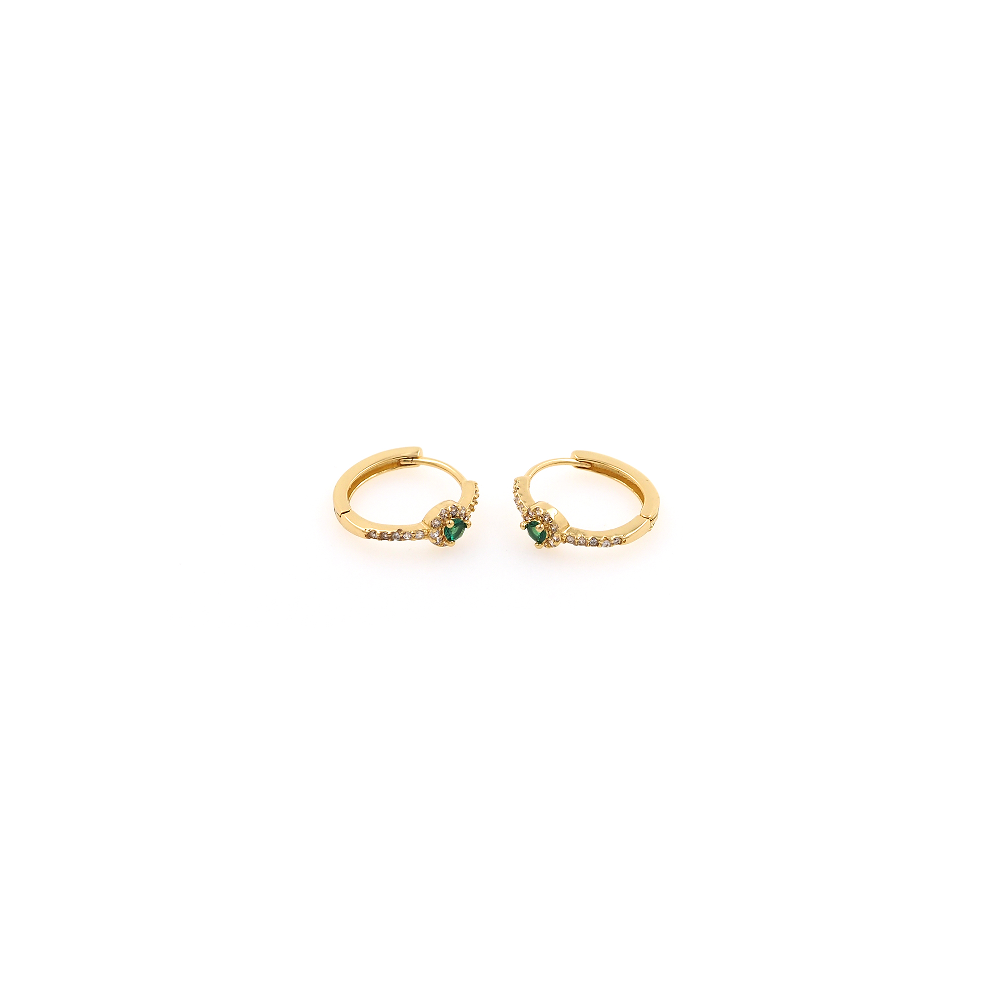 18K Gold Filled Round Hoop Earrings,Dainty Zirconia Earrings,Gold Hoops,Dainty CZ Hoops Huggie
