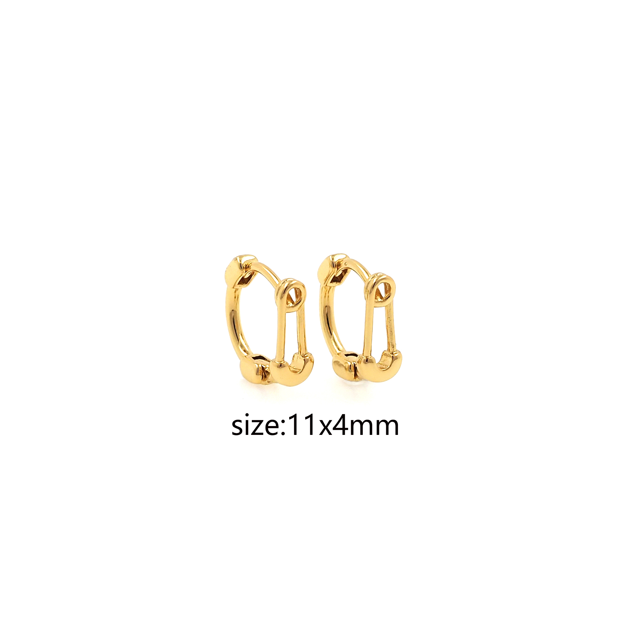 18K Gold Filled Safety Pin Hoop Earrings,Dainty Earrings,Gold Hoops,Minimalist Hoops Huggie