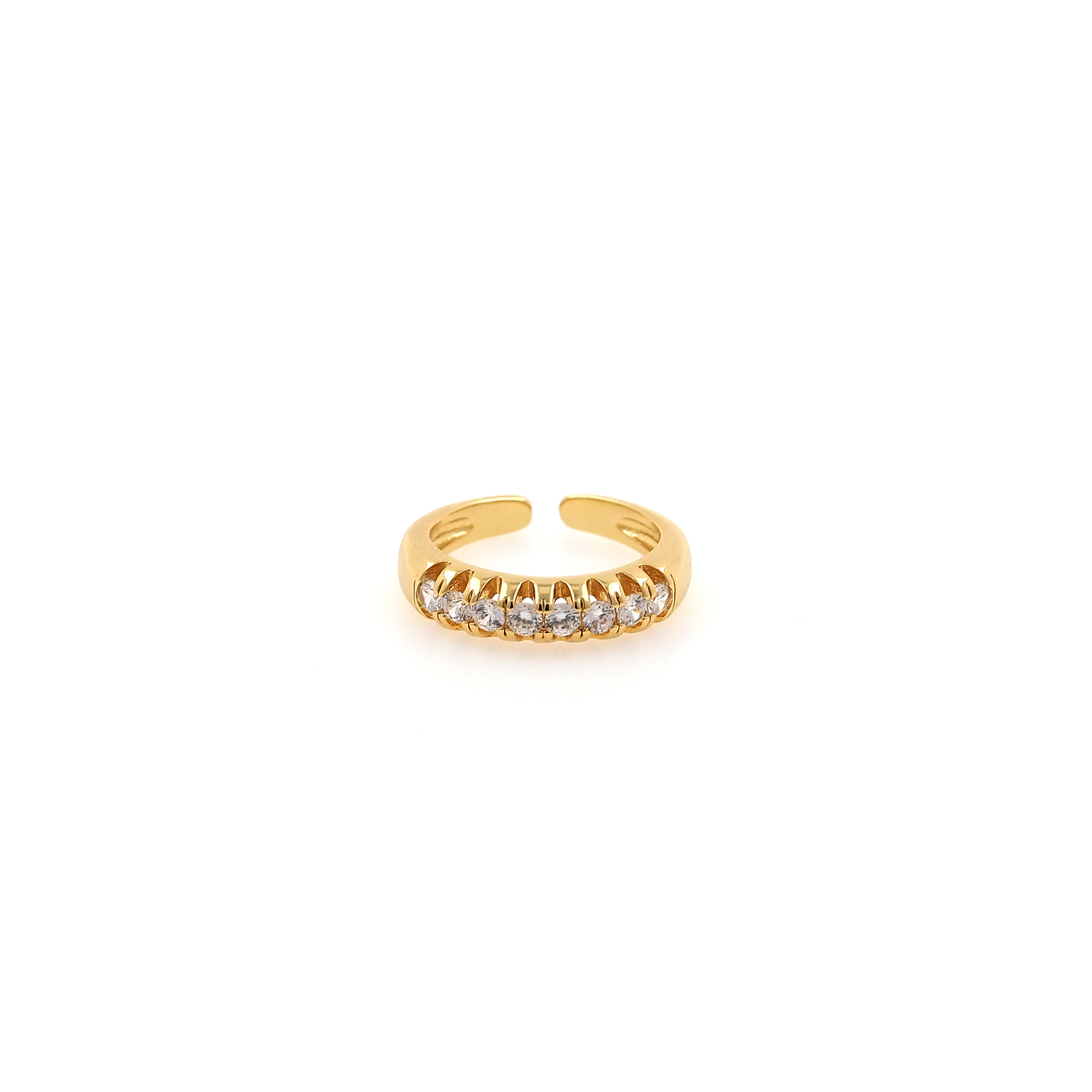18K Gold Filled CZ Ring,Minimalist Ring,Dainty Zirconia Ring,Open Ring,Adjustable Ring