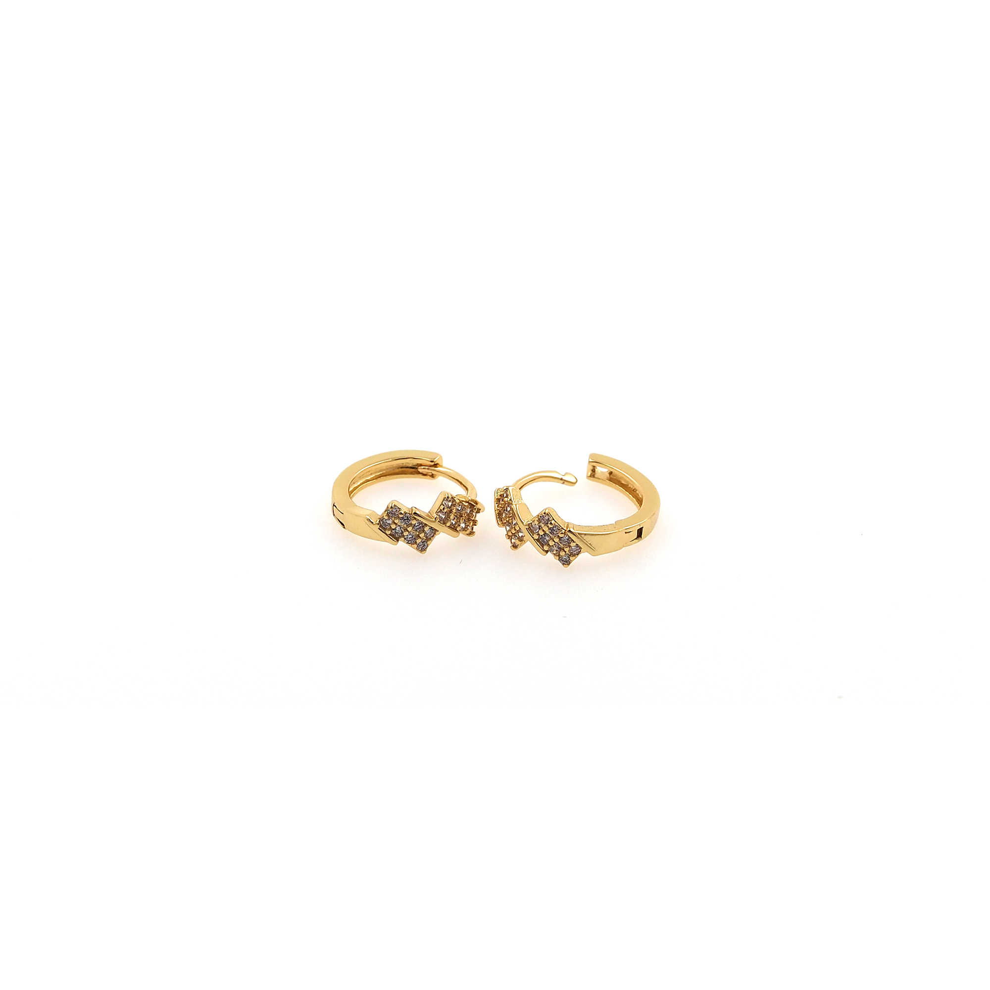 18K Gold Filled CZ Hoop Earrings,Dainty Zirconia Earrings,Gold Hoops,Dainty CZ Hoops Huggie