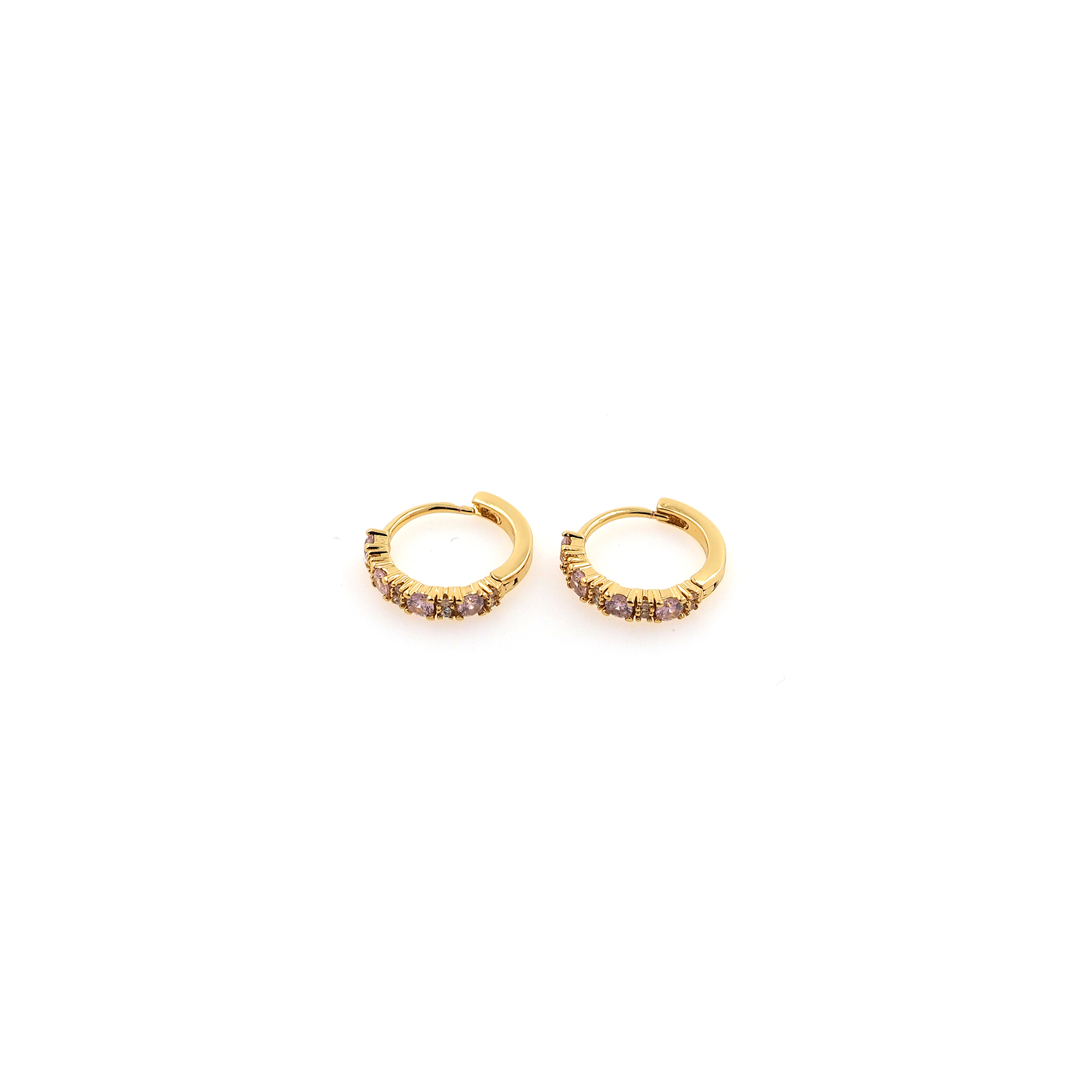 18K Gold Filled Minimalist Hoop Earrings,Dainty Zirconia Earrings,Gold Hoops,Dainty CZ Hoops Huggie