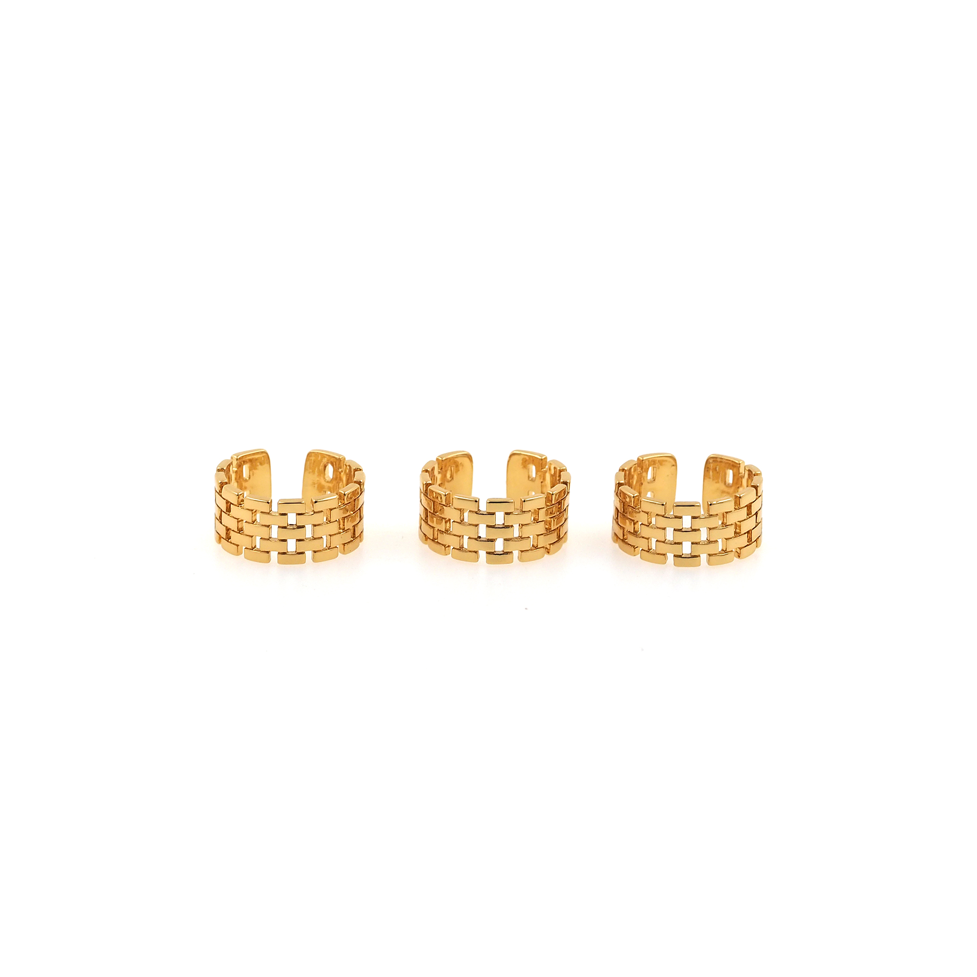 18K Gold Filled Minimalist Rings,Gold Thick Ring,Adjustable Ring,Dainty Mesh Ring,Open Ring