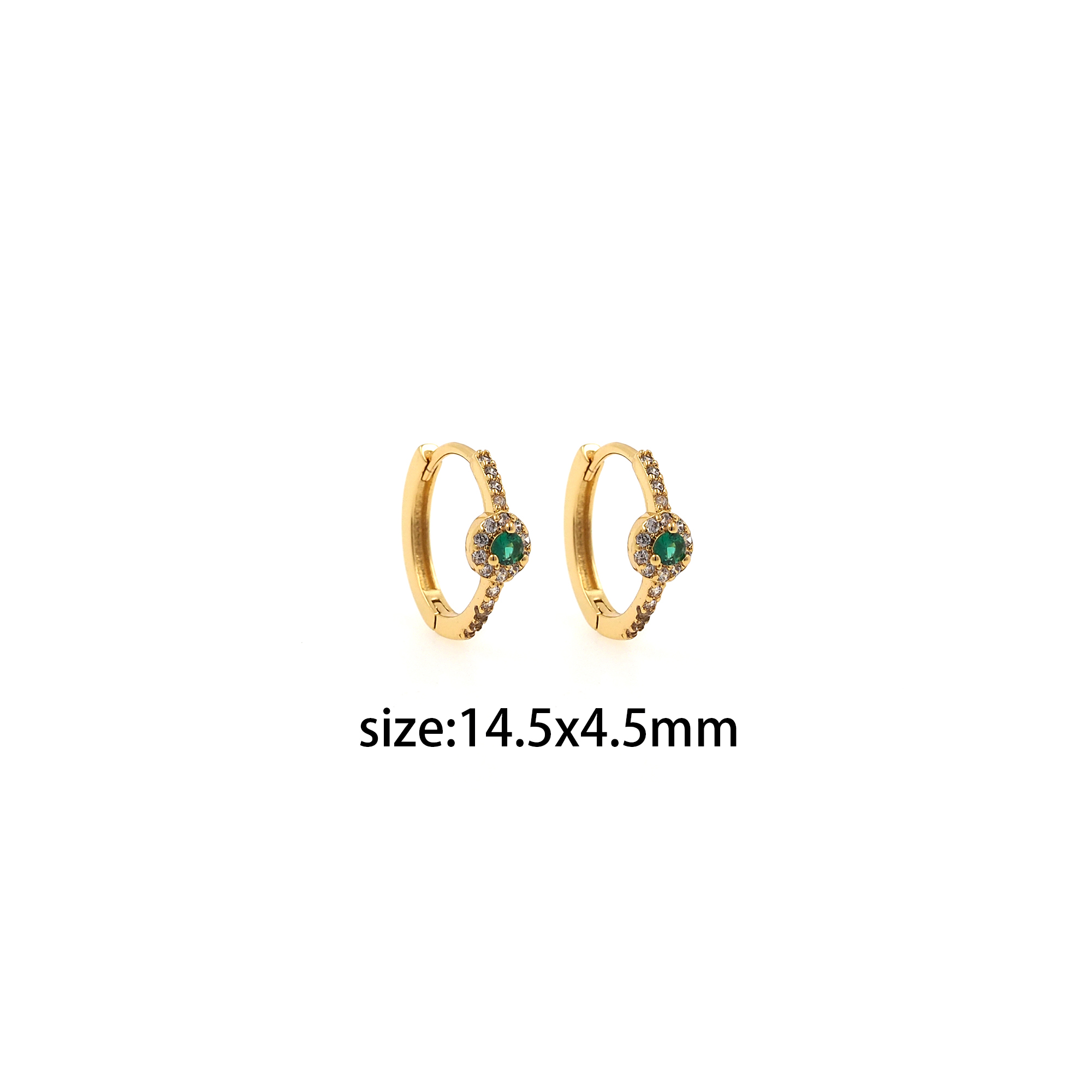 18K Gold Filled Round Hoop Earrings,Dainty Zirconia Earrings,Gold Hoops,Dainty CZ Hoops Huggie