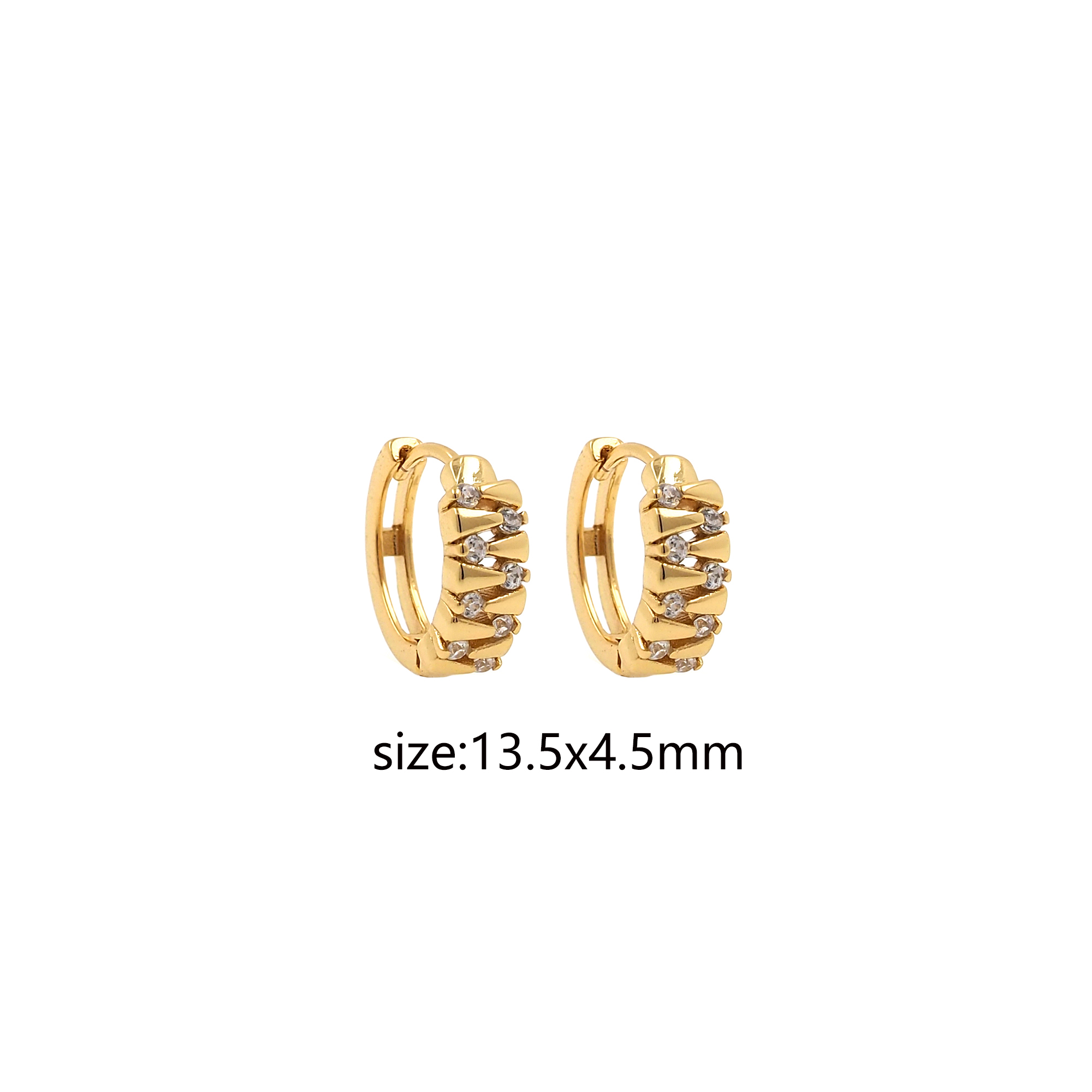 18K Gold Filled CZ Hoop Earrings,Dainty Zirconia Earrings,Gold Hoops,Dainty CZ Hoops Huggie