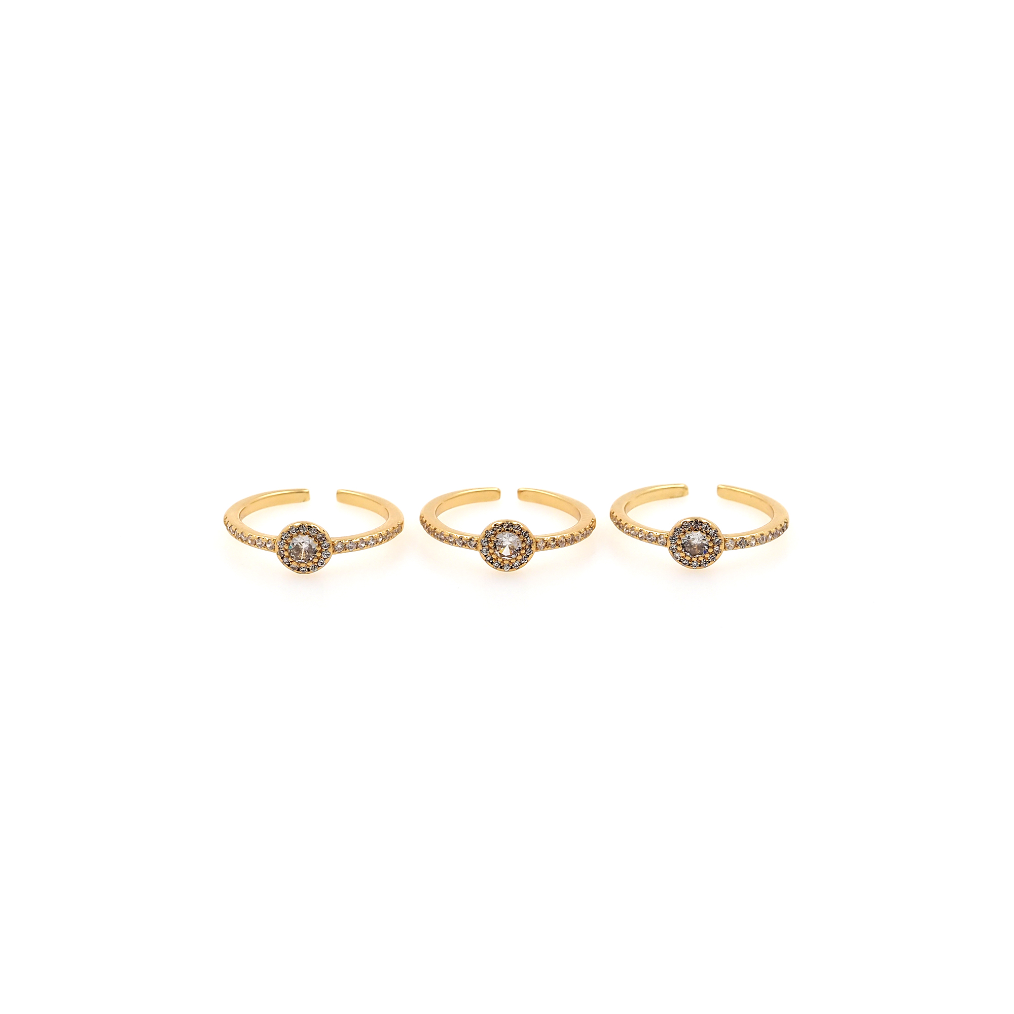 18K Gold Filled Round Rings,CZ Thin Ring,Adjustable Ring,Minimalist Ring,Open Ring