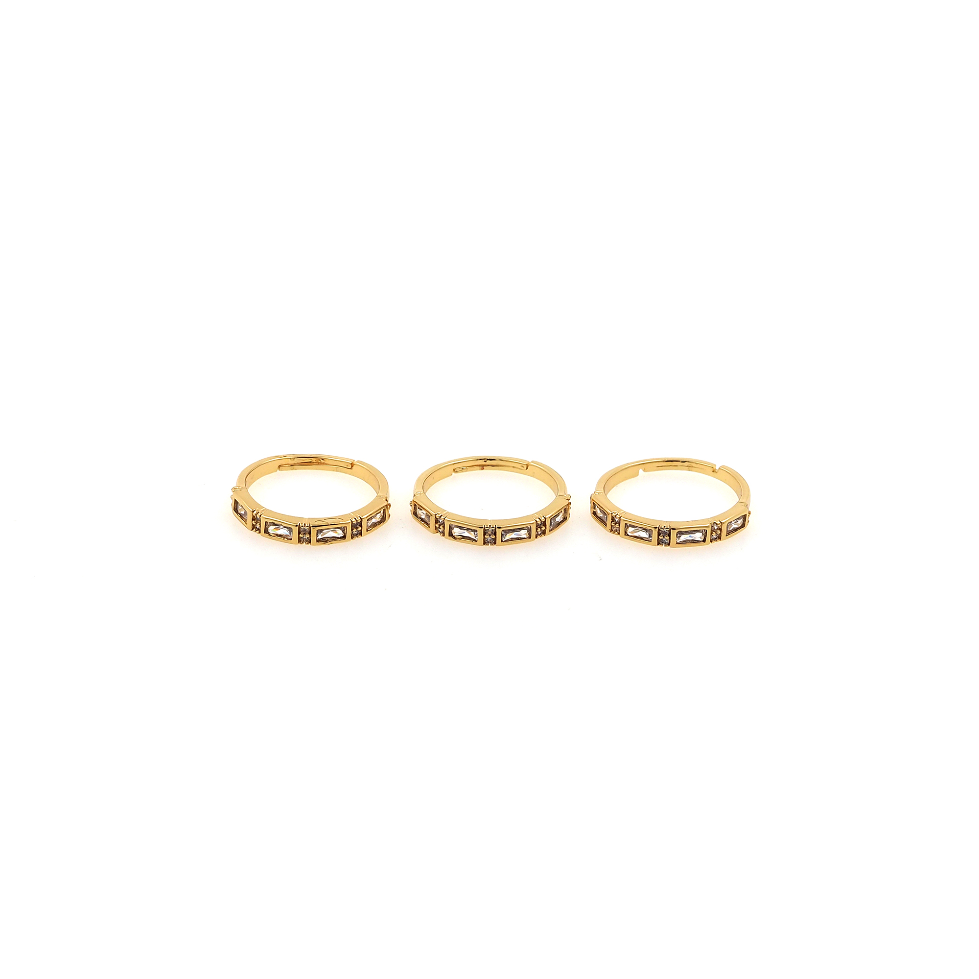 18K Gold Filled Thin Rings,Rectangle CZ Ring,Minimalist Ring,Dainty Zirconia Ring,Open Ring,Adjustable Ring