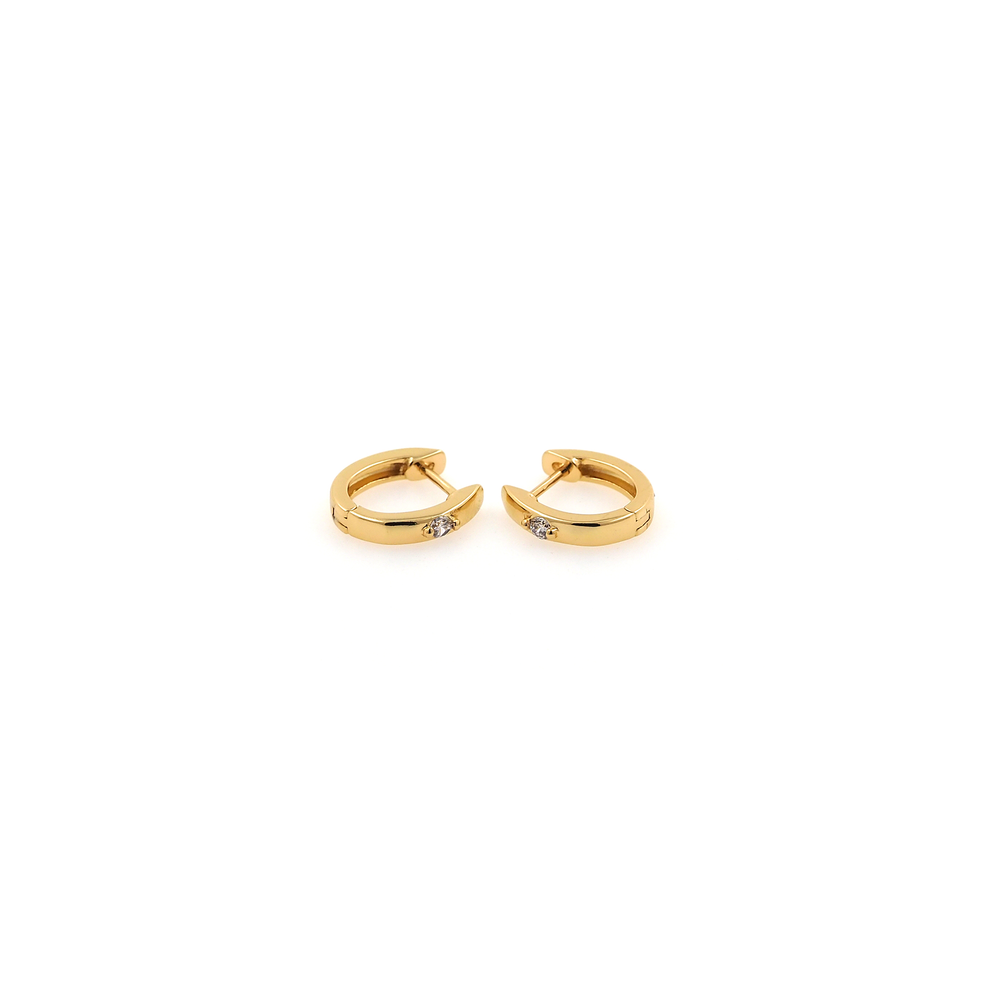 18K Gold Filled Minimalist Hoop Earrings,Dainty Zirconia Earrings,Gold Hoops,Dainty CZ Hoops Huggie