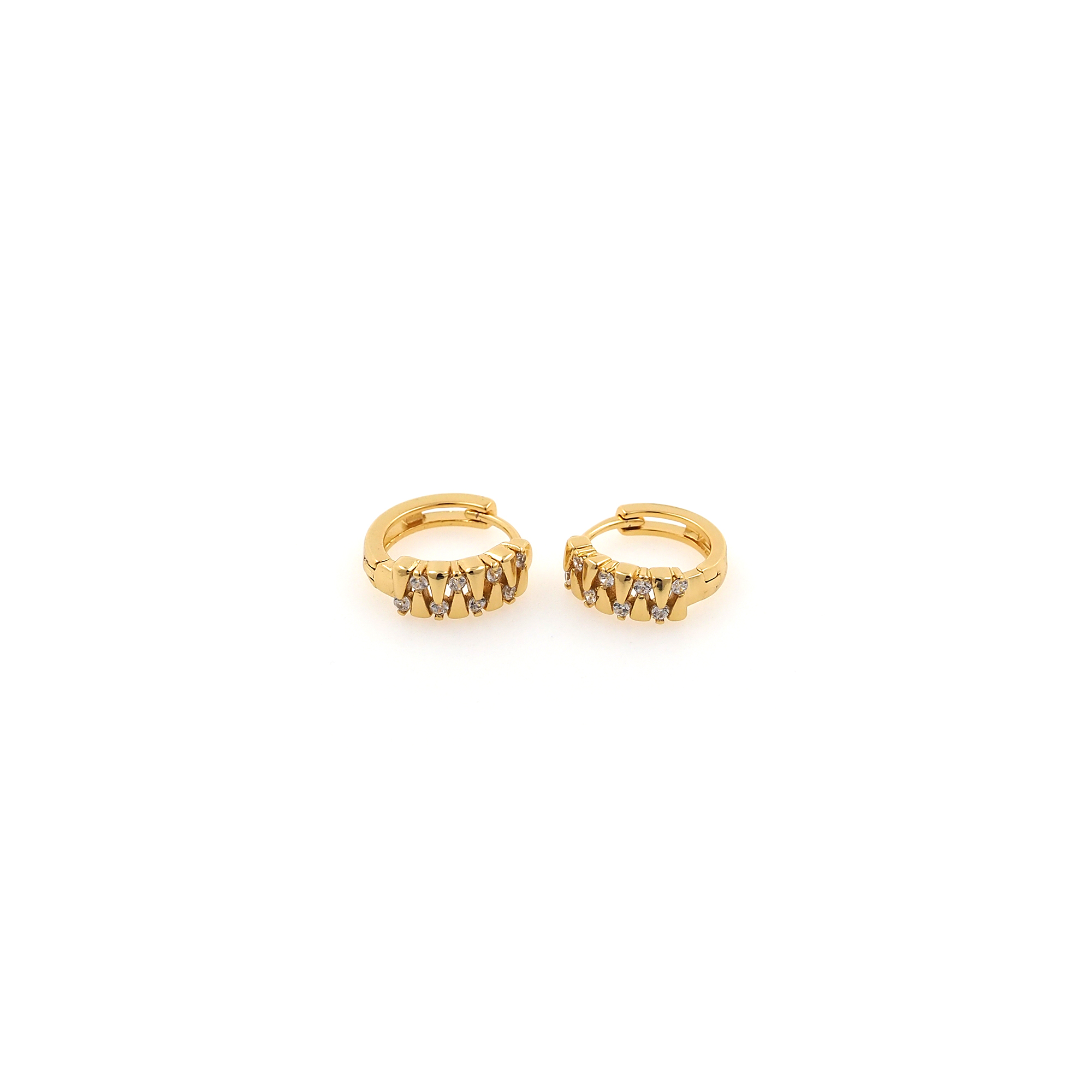 18K Gold Filled CZ Hoop Earrings,Dainty Zirconia Earrings,Gold Hoops,Dainty CZ Hoops Huggie