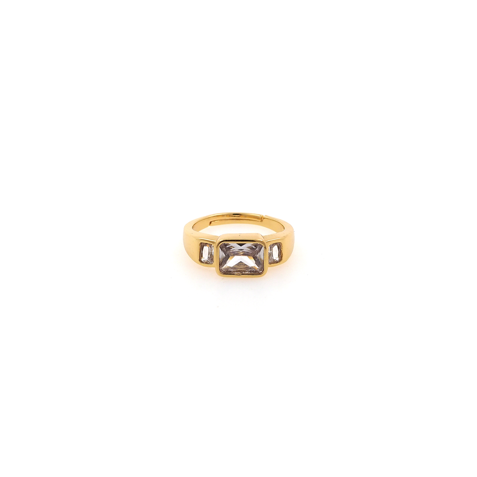 18K Gold Filled Minimalist Rings,Gold CZ Ring,Adjustable Ring,Dainty Zirconia Ring,Open Ring