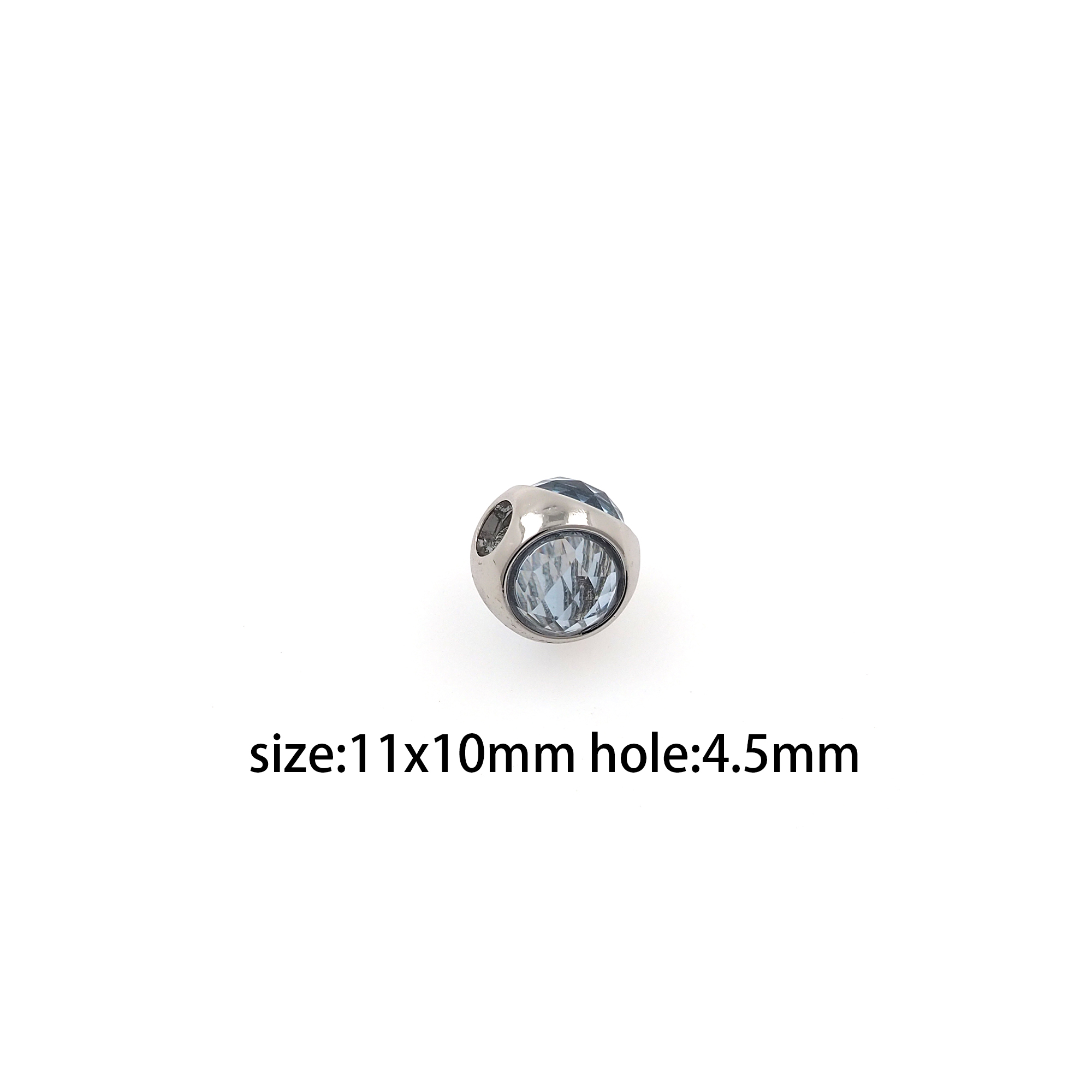 Silver Round Spacer Beads,Crystal Beads,Ball Beads for Bracelet Jewelry Necklace Making Supply