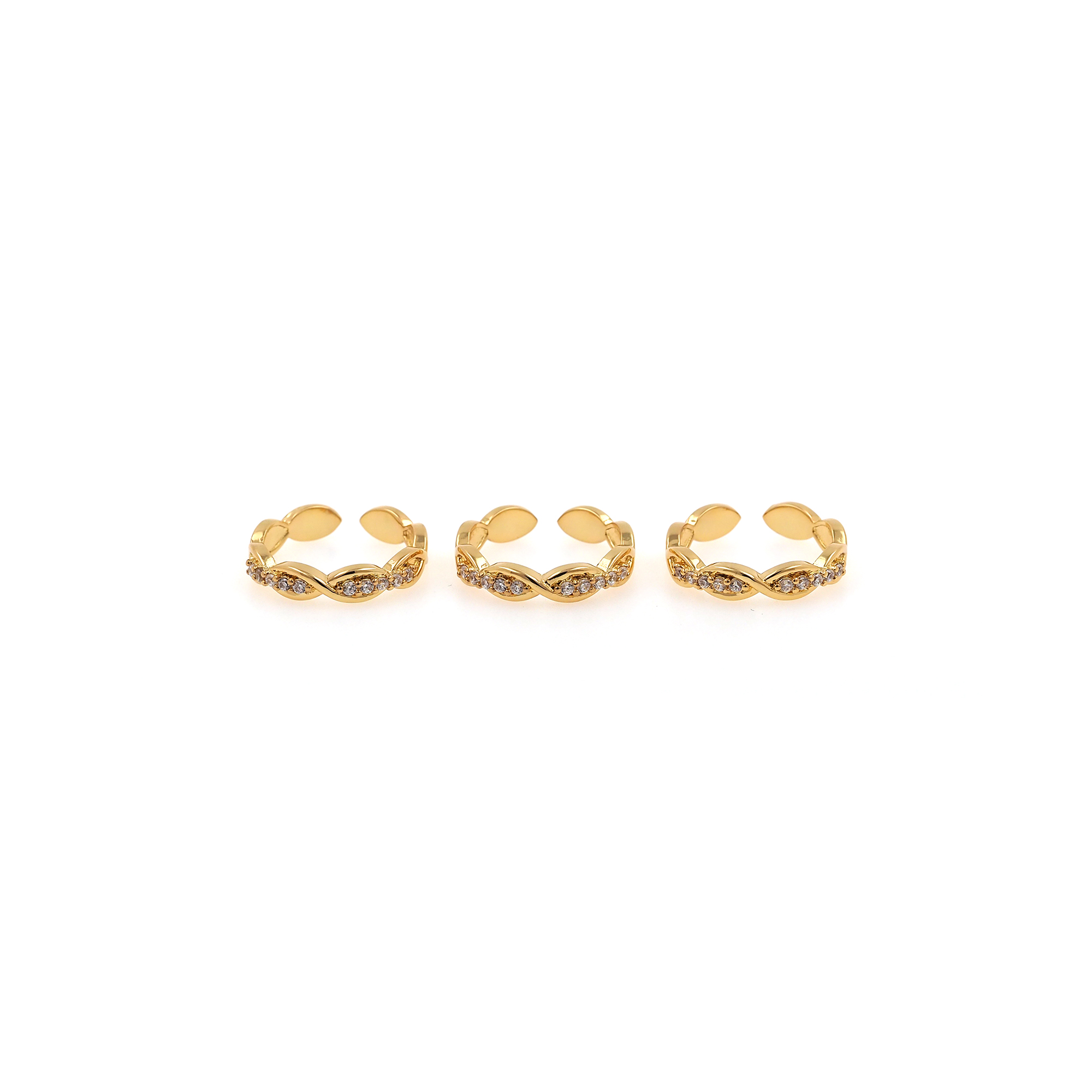 18K Gold Filled Minimalist Rings,Zirconia Ring,Adjustable Ring,Dainty Ring,Open Ring