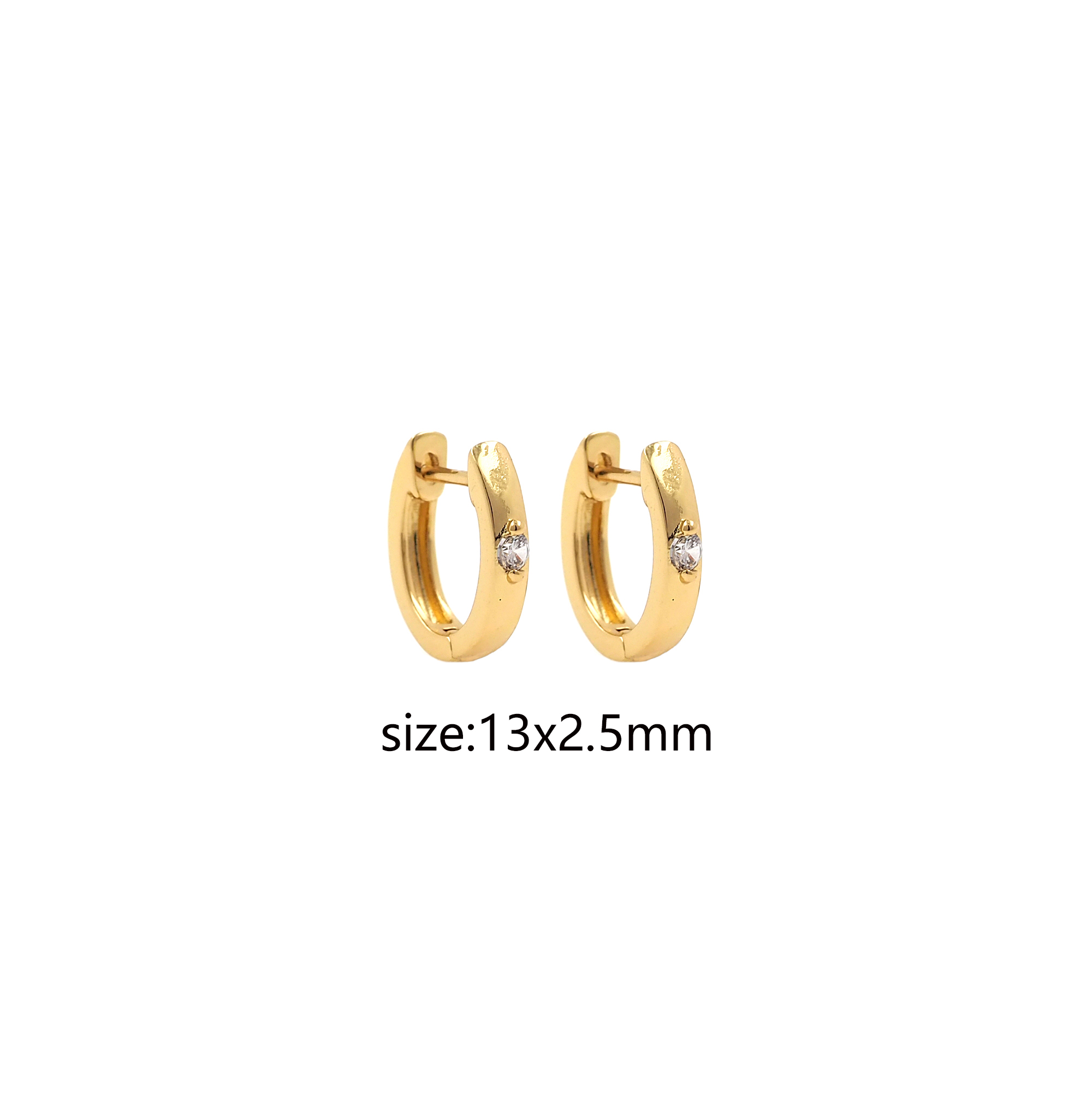 18K Gold Filled Minimalist Hoop Earrings,Dainty Zirconia Earrings,Gold Hoops,Dainty CZ Hoops Huggie