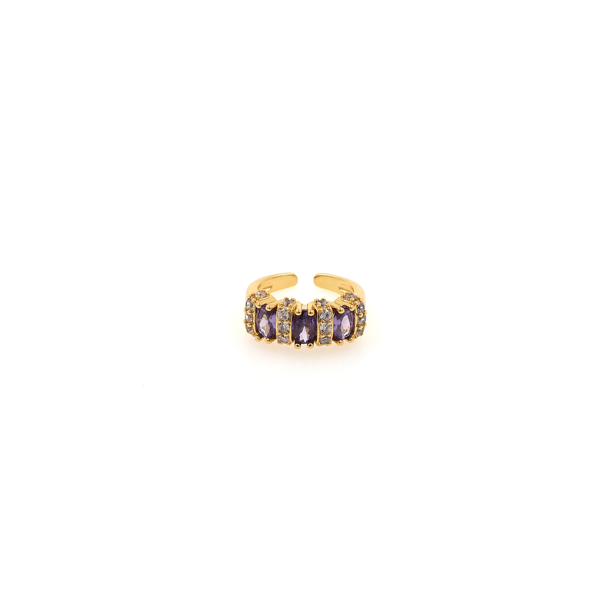 18K Gold Filled CZ Ring,Minimalist Ring,Dainty Zirconia Ring,Open Ring,Adjustable Ring