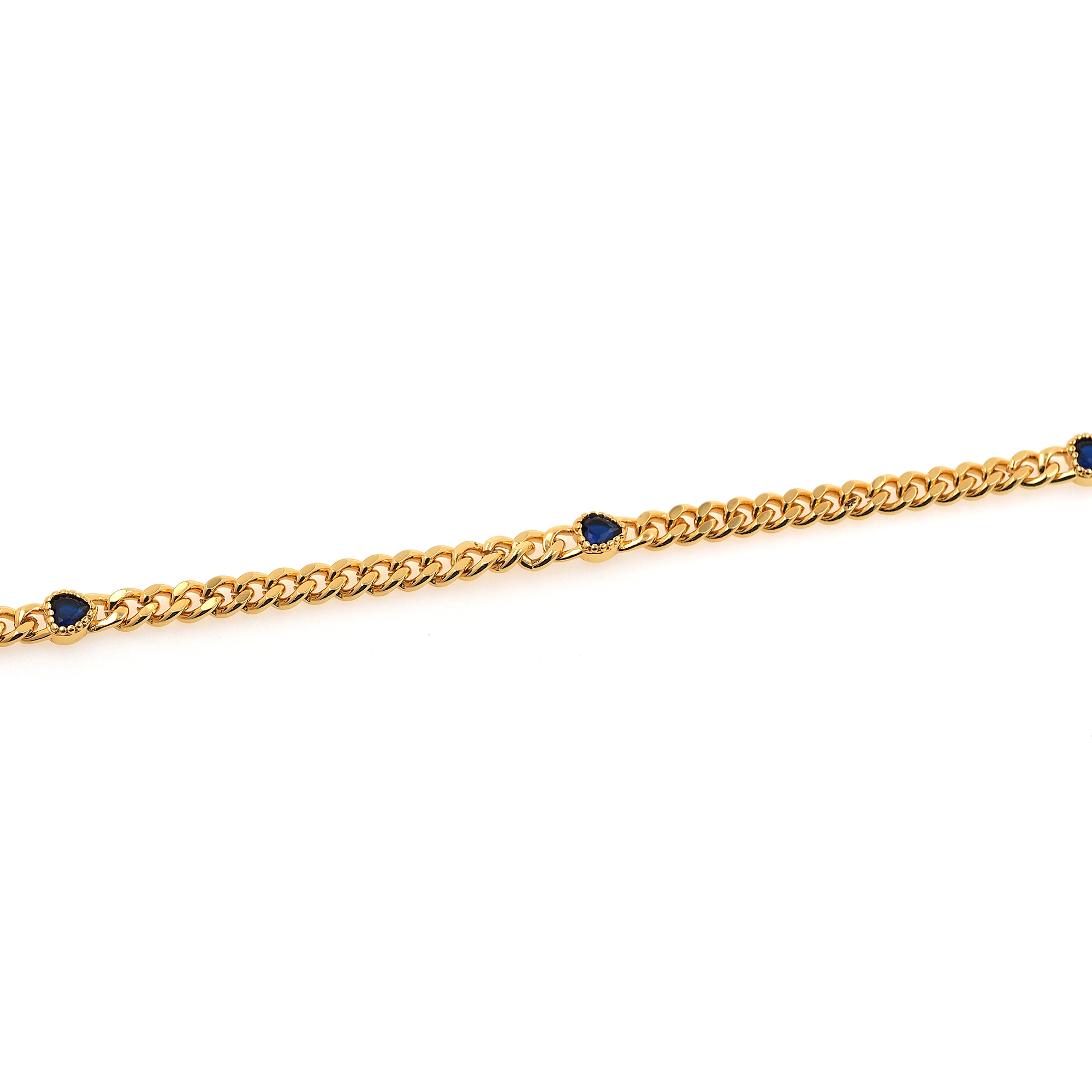 18K Gold Filled Cuban Chain,Minimalist Chains,Curb Chain,Heart Zirconia Chain,Thin Link Chain Necklace for Women DIY Jewelry Making Supply