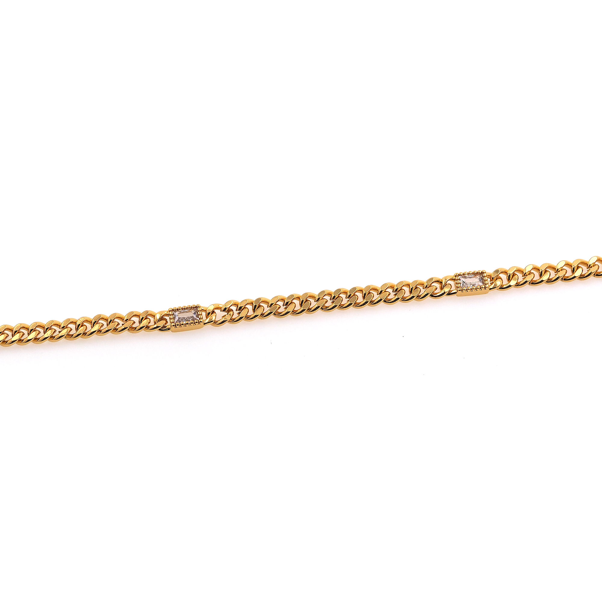 18K Gold Filled Cuban Chain,Minimalist Chains,Curb Chain,Zirconia Chain,Thin Link Chain Necklace for Women DIY Jewelry Making Supply