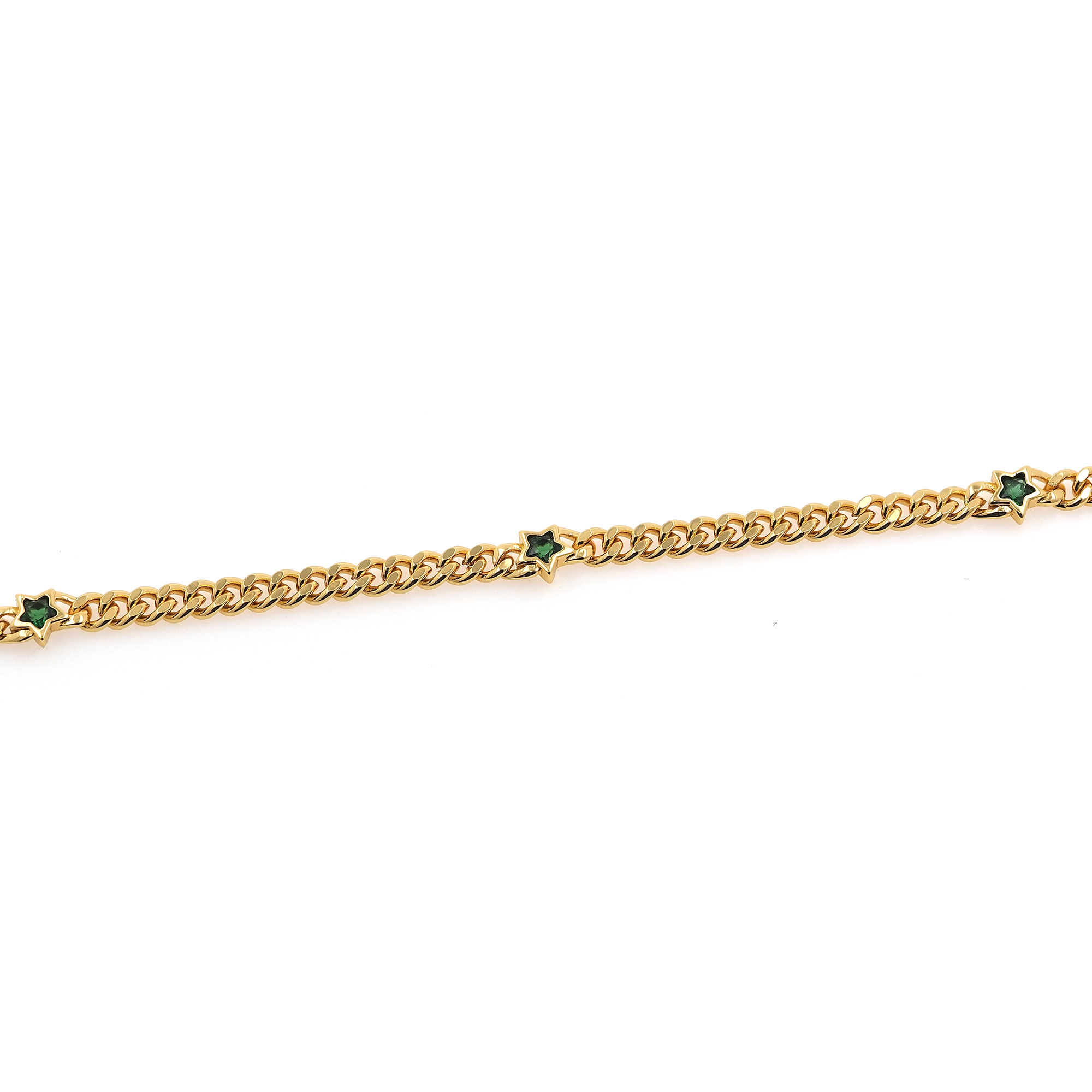 18K Gold Filled Cuban Chain,Minimalist Chains,Curb Chain,Star Zirconia Chain,Thin Link Chain Necklace for Women DIY Jewelry Making Supply