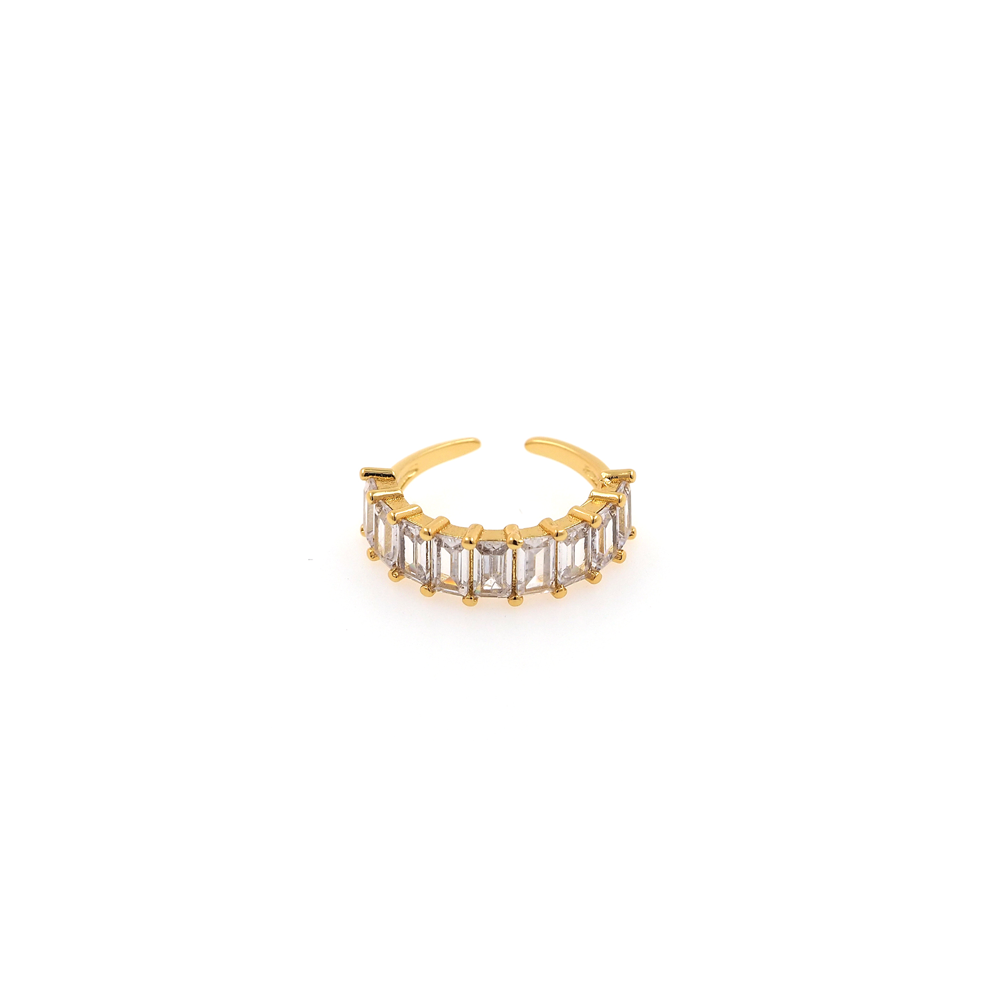 18K Gold Filled Thin CZ Ring,Minimalist Ring,Dainty Zirconia Ring,Open Ring,Adjustable Ring