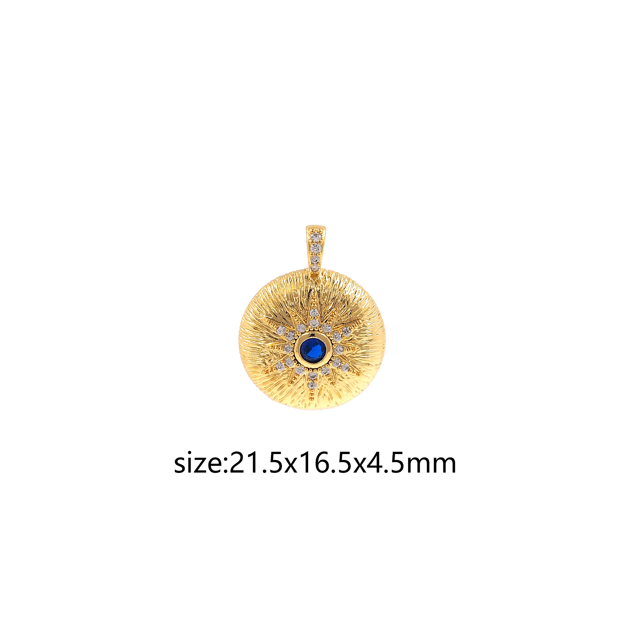 18K Gold Filled North Star Pendant,CZ Micro Pave North Star Charm Earrings Necklace for DIY Jewelry Making Supply