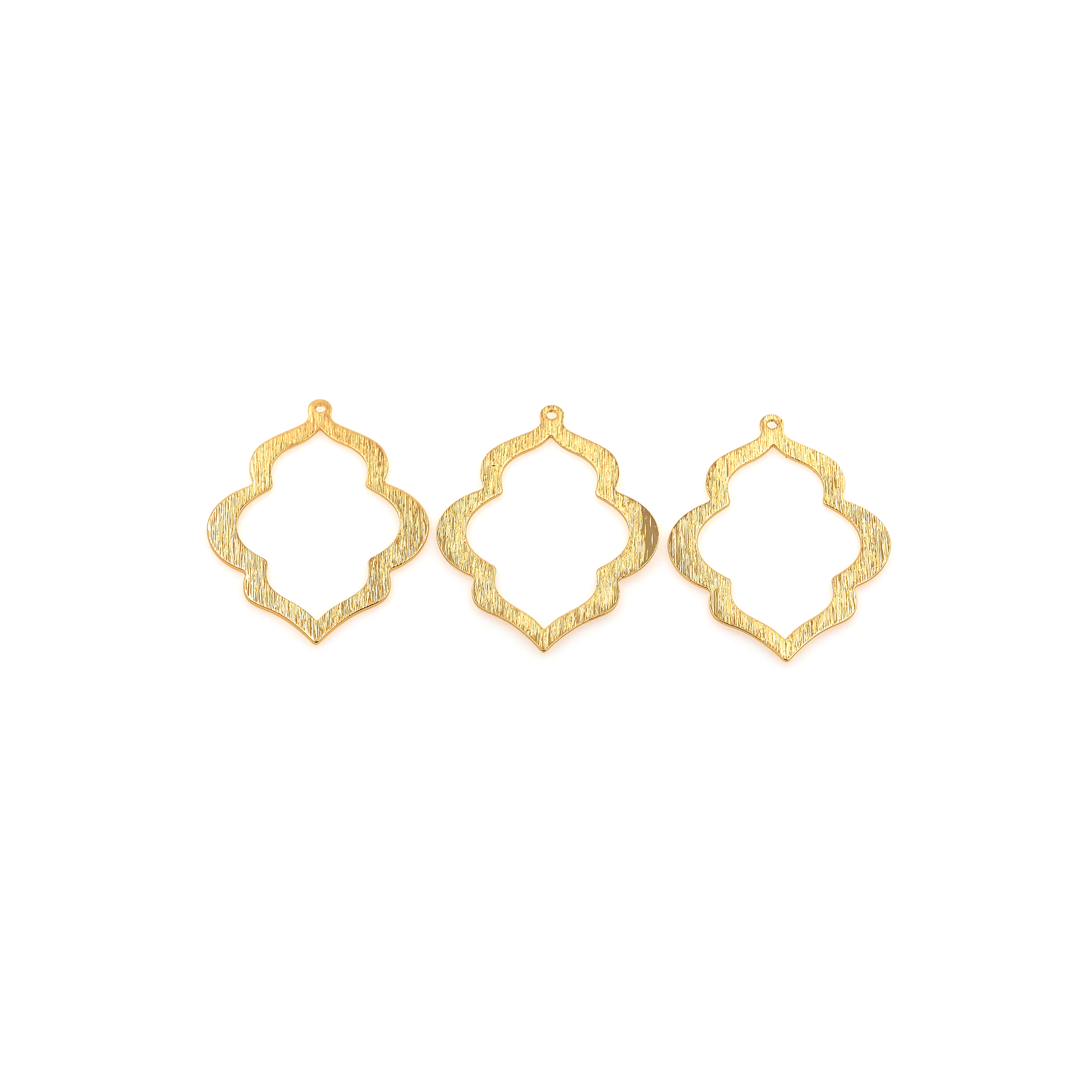 18K Gold Filled Geometric Pendant,Geometric Charm Earrings Necklace for DIY Jewelry Making Supply