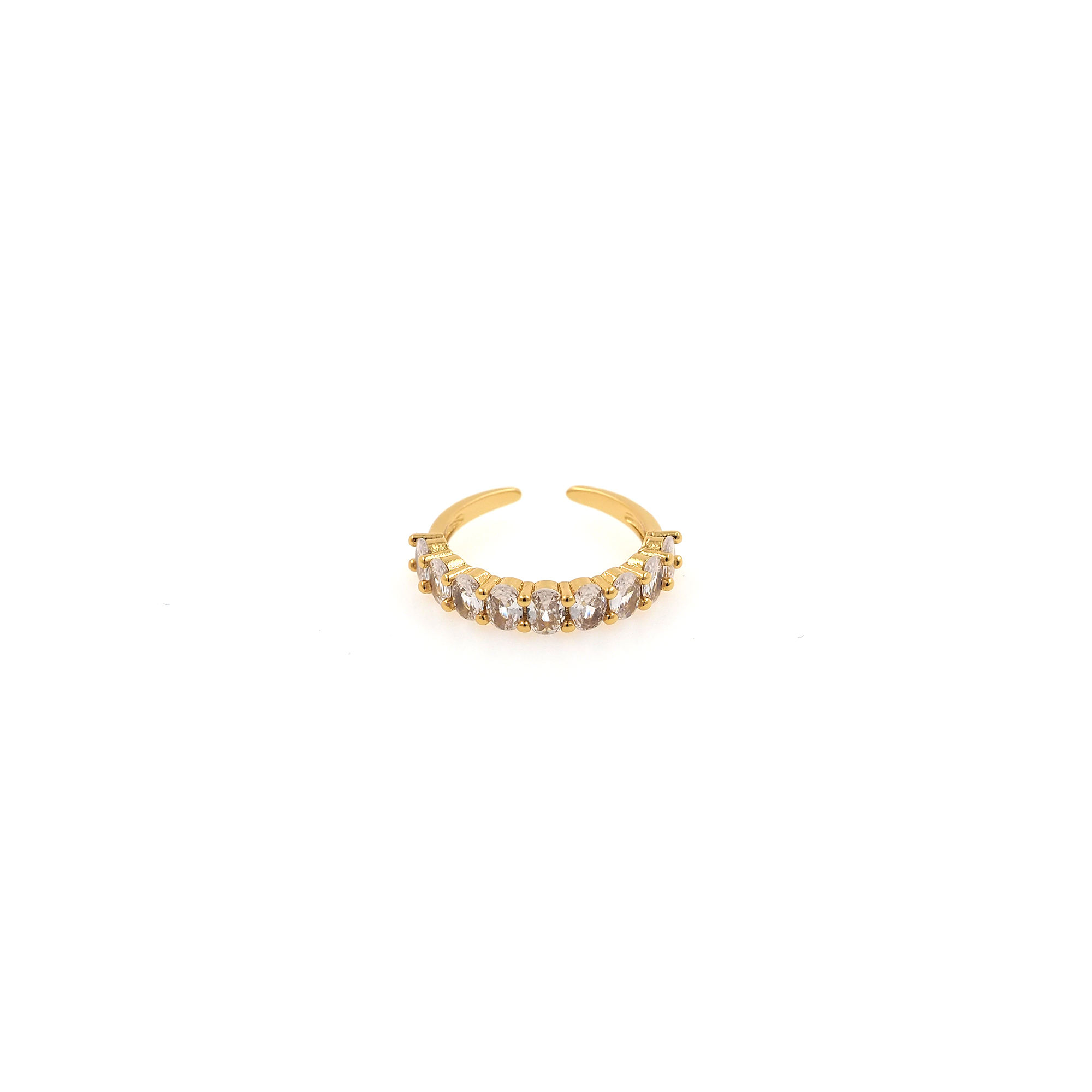 18K Gold Filled Thin CZ Ring,Minimalist Ring,Dainty Zirconia Ring,Open Ring,Adjustable Ring