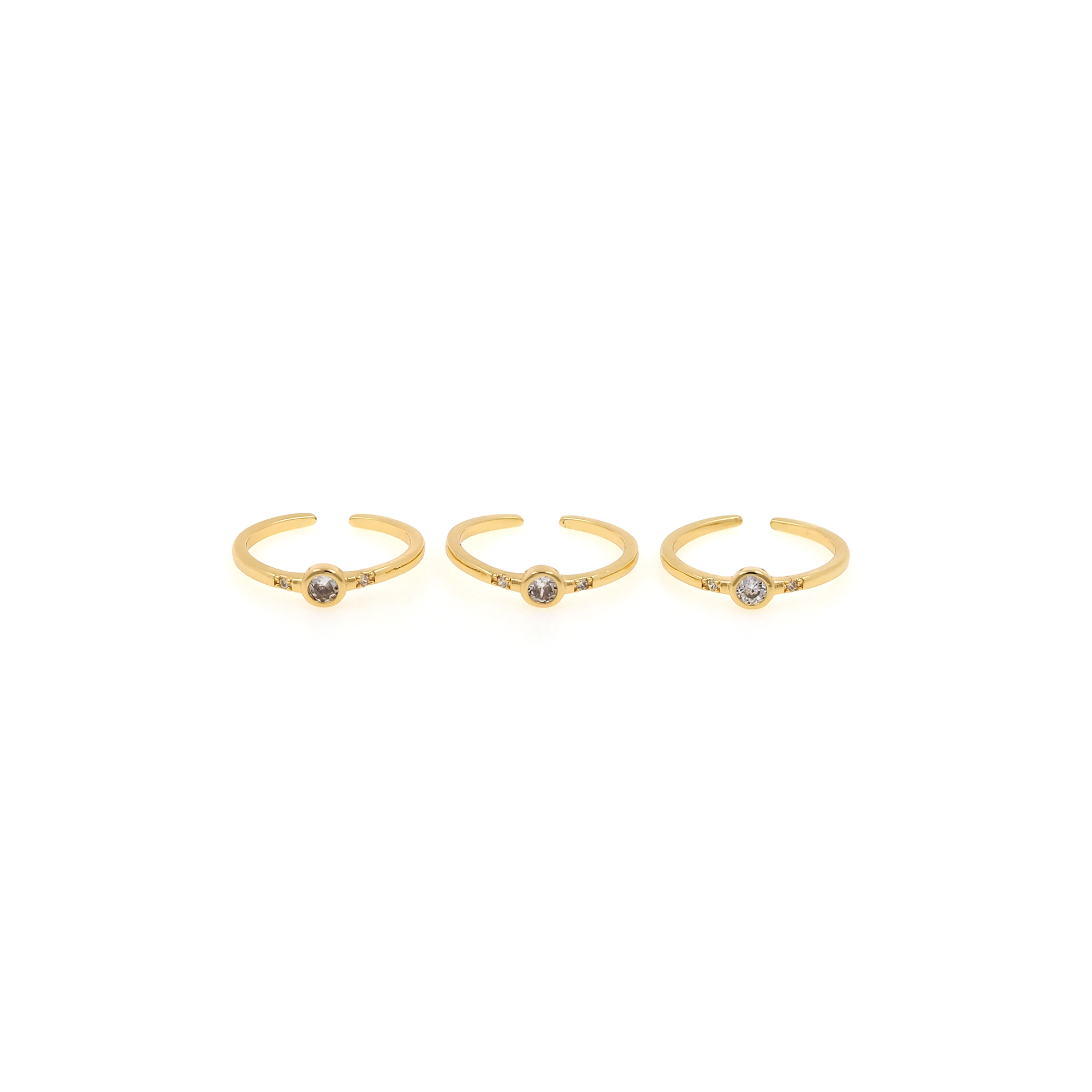 18K Gold Filled Round Rings,CZ Thin Ring,Adjustable Ring,Minimalist Ring,Open Ring