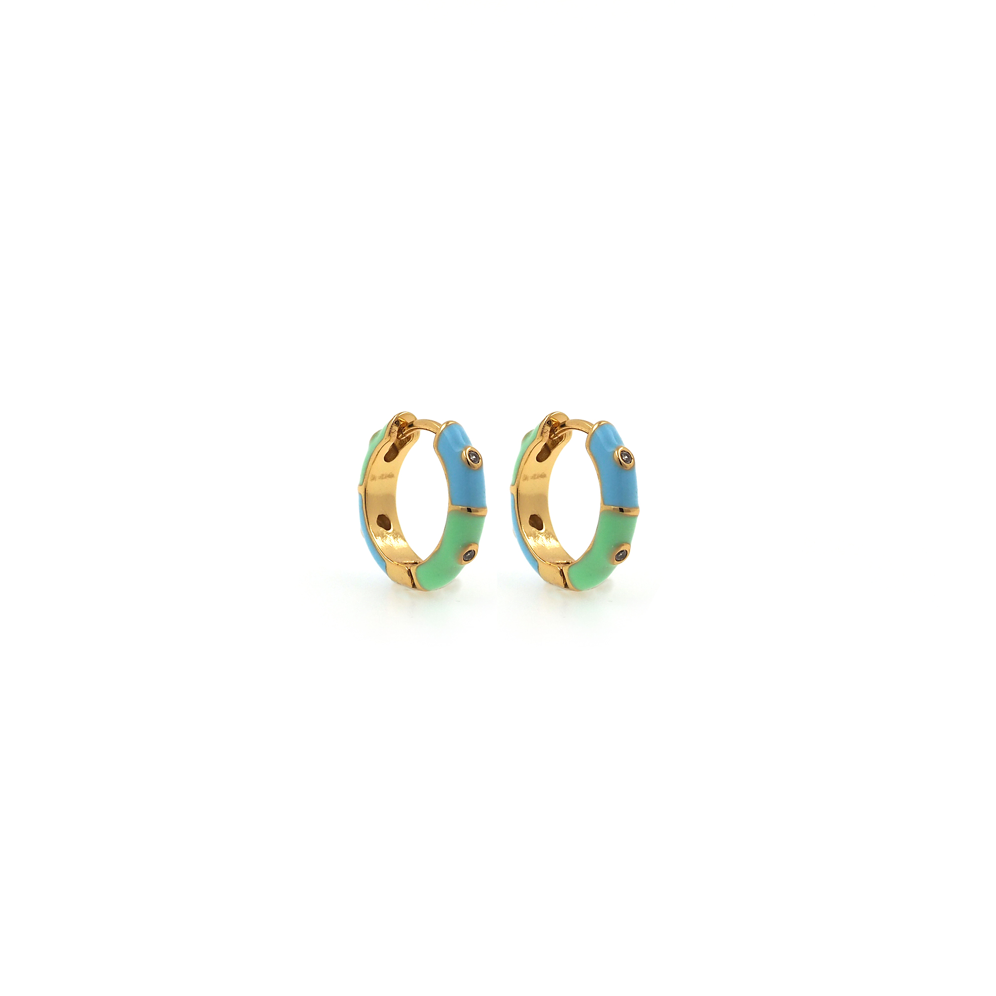 18K Gold Filled Enamel Earrings,Round Hoops,Colorful Enamel Earrings,Gold Hoop Earrings,Huggie Earrings