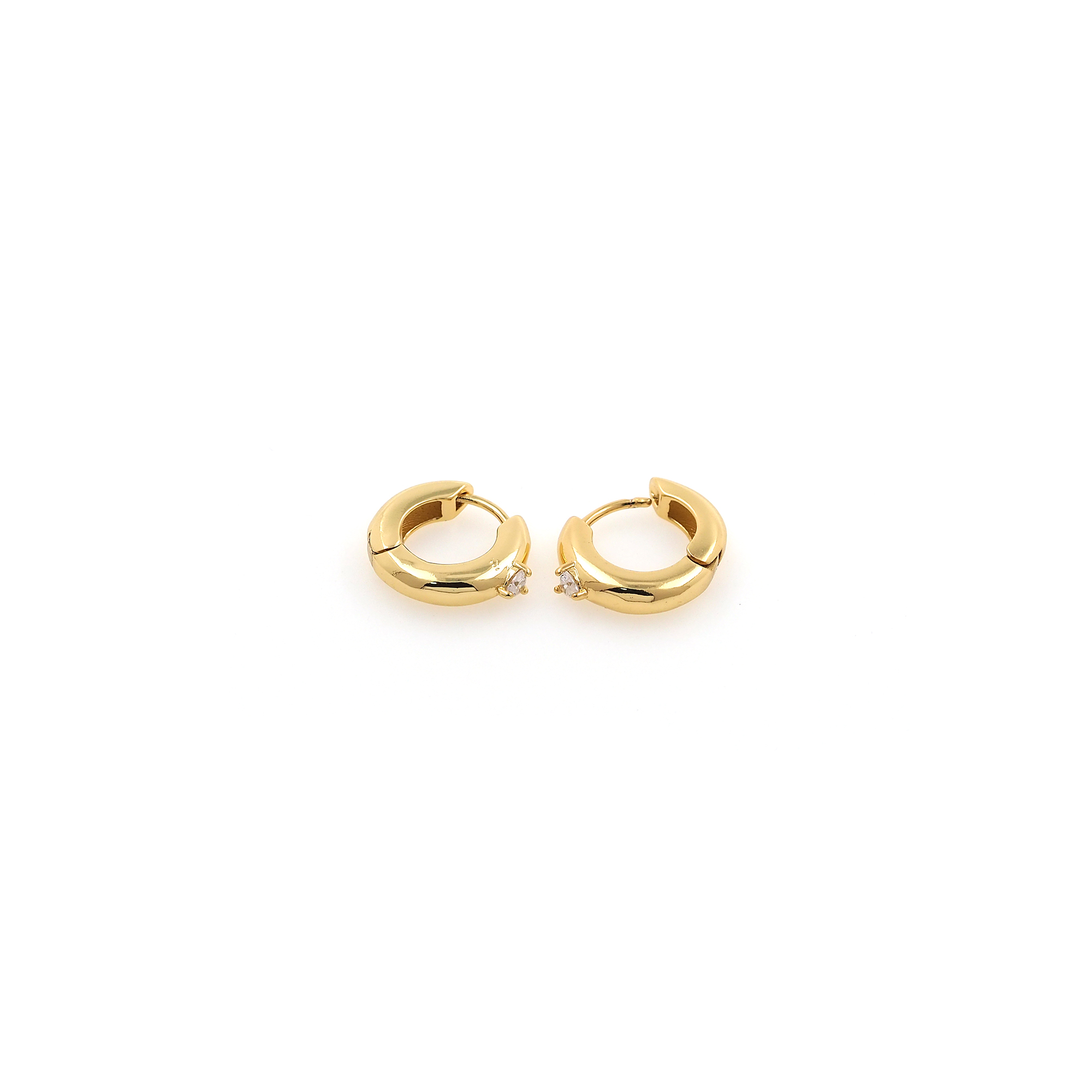 18K Gold Filled Heart Hoop Earrings,Gold Hoops,CZ Heart Hoops,Dainty Zirconia Earrings,Gold Hoops