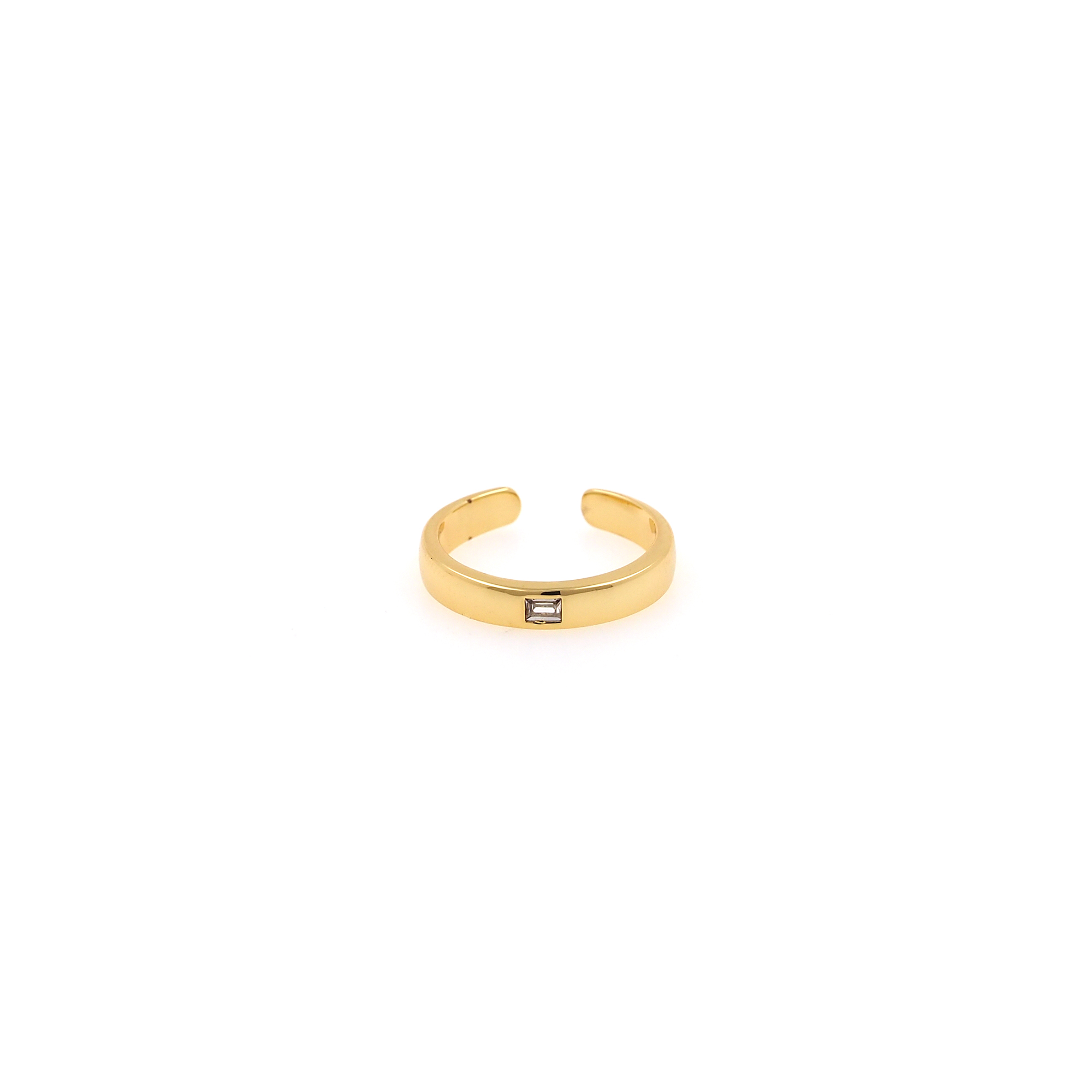 18K Gold Filled Thin CZ Ring,Minimalist Ring,Dainty Zirconia Ring,Open Ring,Adjustable Ring