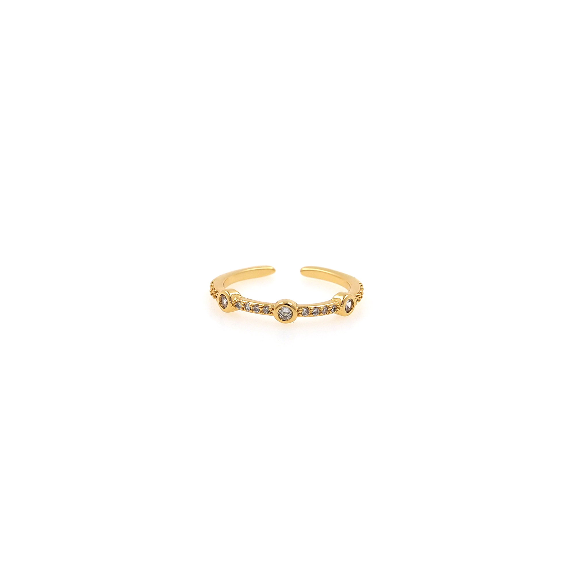 18K Gold Filled Round Rings,CZ Thin Ring,Adjustable Ring,Minimalist Ring,Open Ring