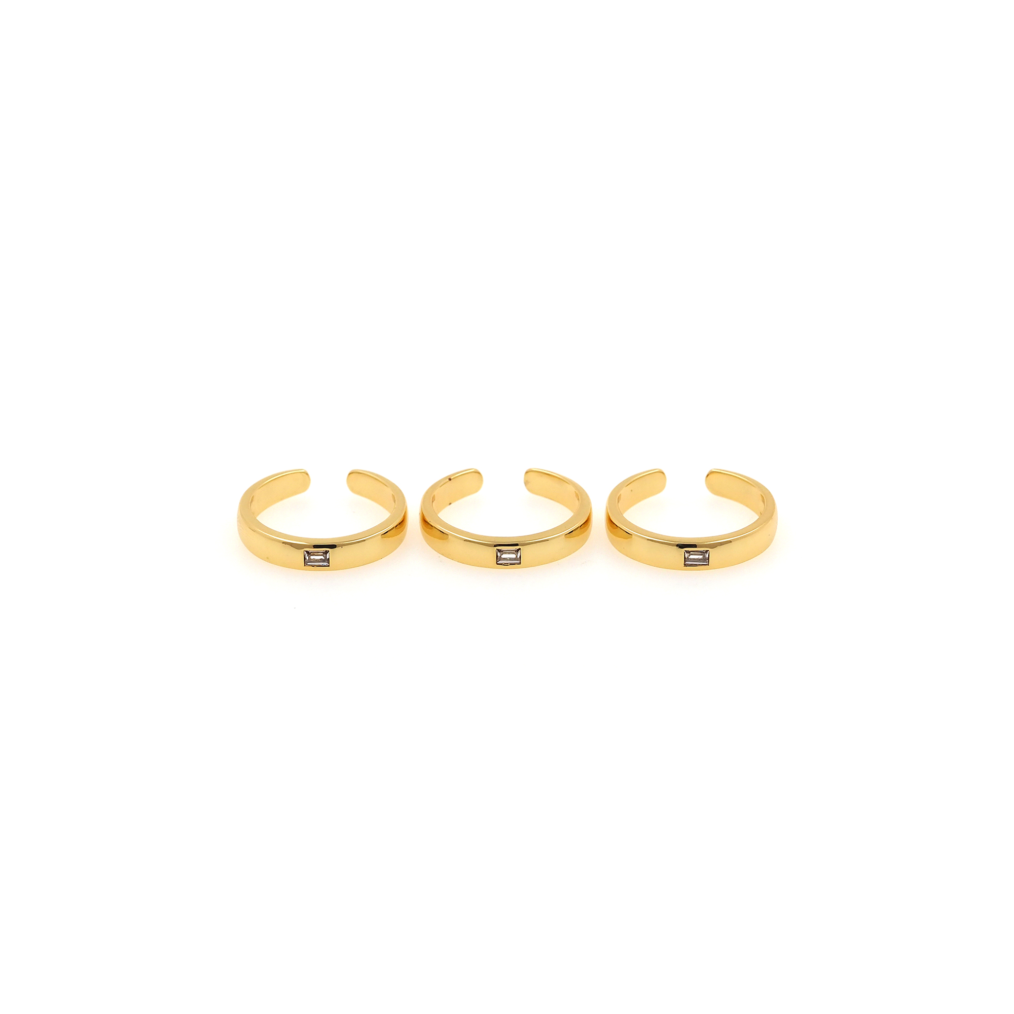 18K Gold Filled Thin CZ Ring,Minimalist Ring,Dainty Zirconia Ring,Open Ring,Adjustable Ring