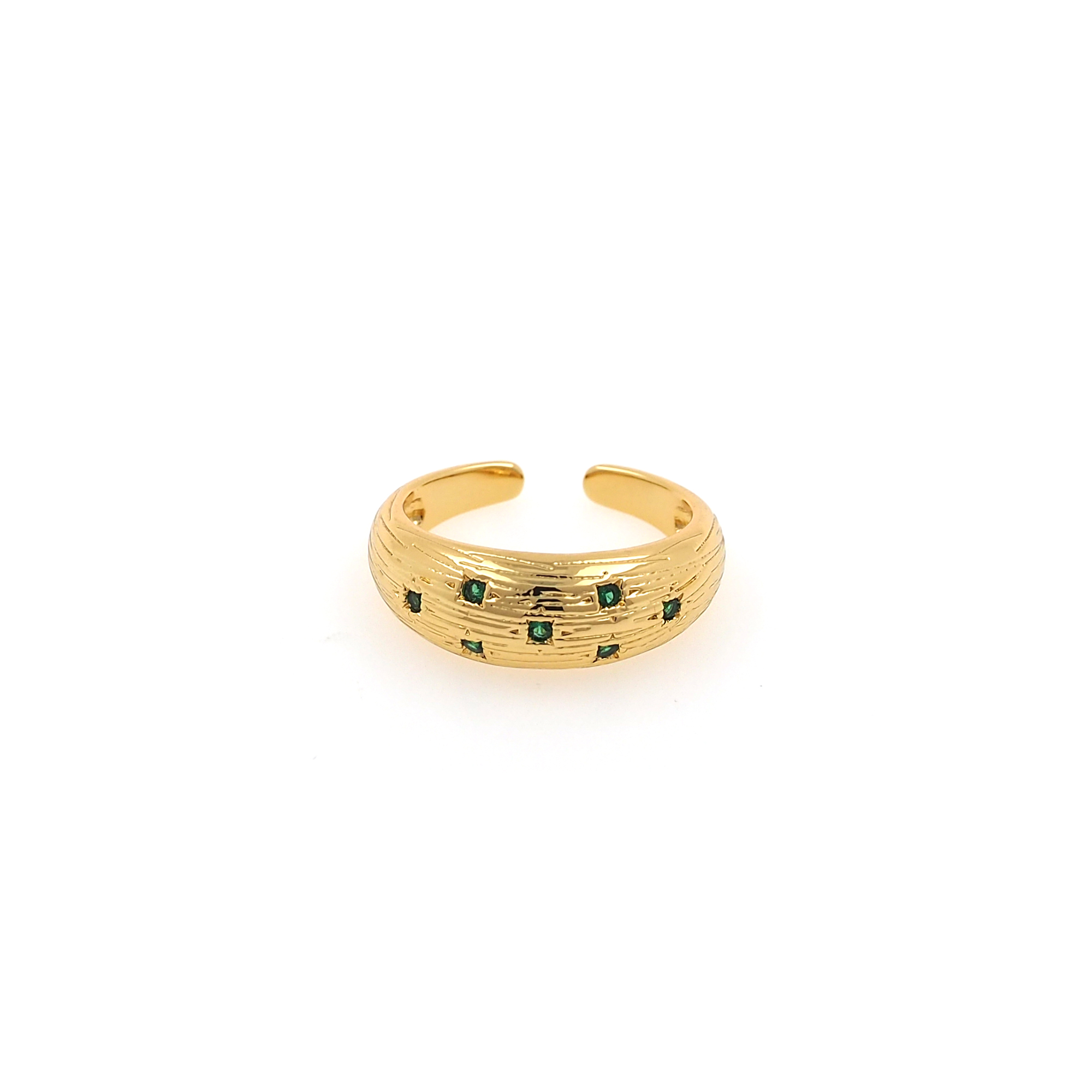 18K Gold Filled CZ Ring,Minimalist Ring,Dainty Zirconia Ring,Open Ring,Adjustable Ring