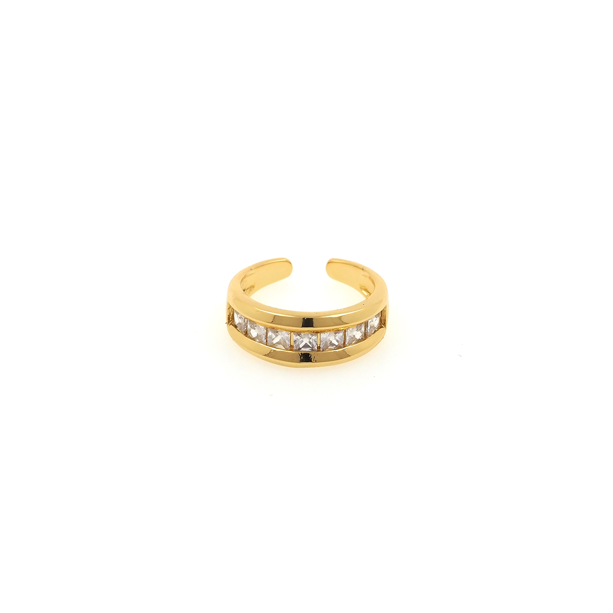 18K Gold Filled CZ Ring,Minimalist Ring,Dainty Zirconia Ring,Open Ring,Adjustable Ring